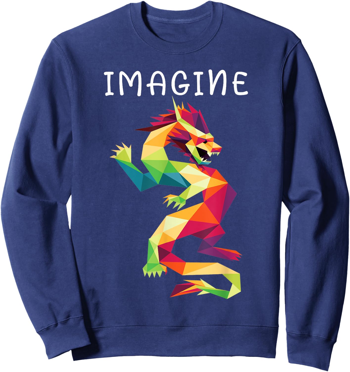 Imagine Fantasy Dragon Tattoo Style Sweatshirt - Sweatshirt | Navy