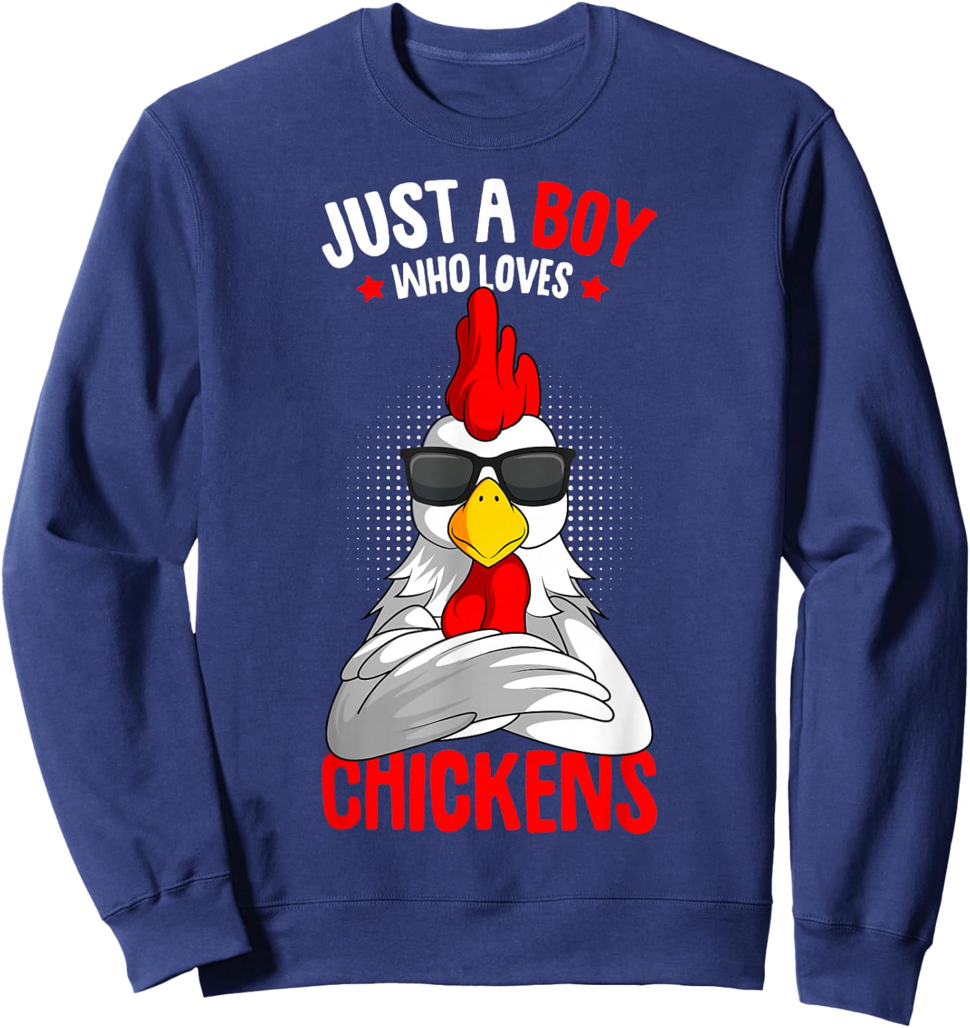 Just a Boy who loves Chickens Sweatshirt - Sweatshirt | Navy