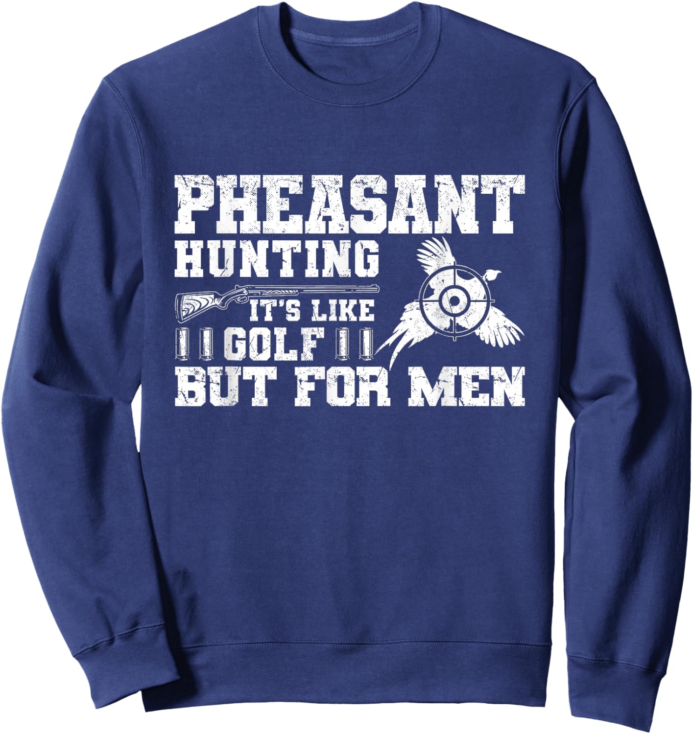Pheasant Hunting Gear Funny Pheasant Hunting - Men's Black Cotton Short Sleeve - Small Sweatshirt - Sweatshirt | Navy