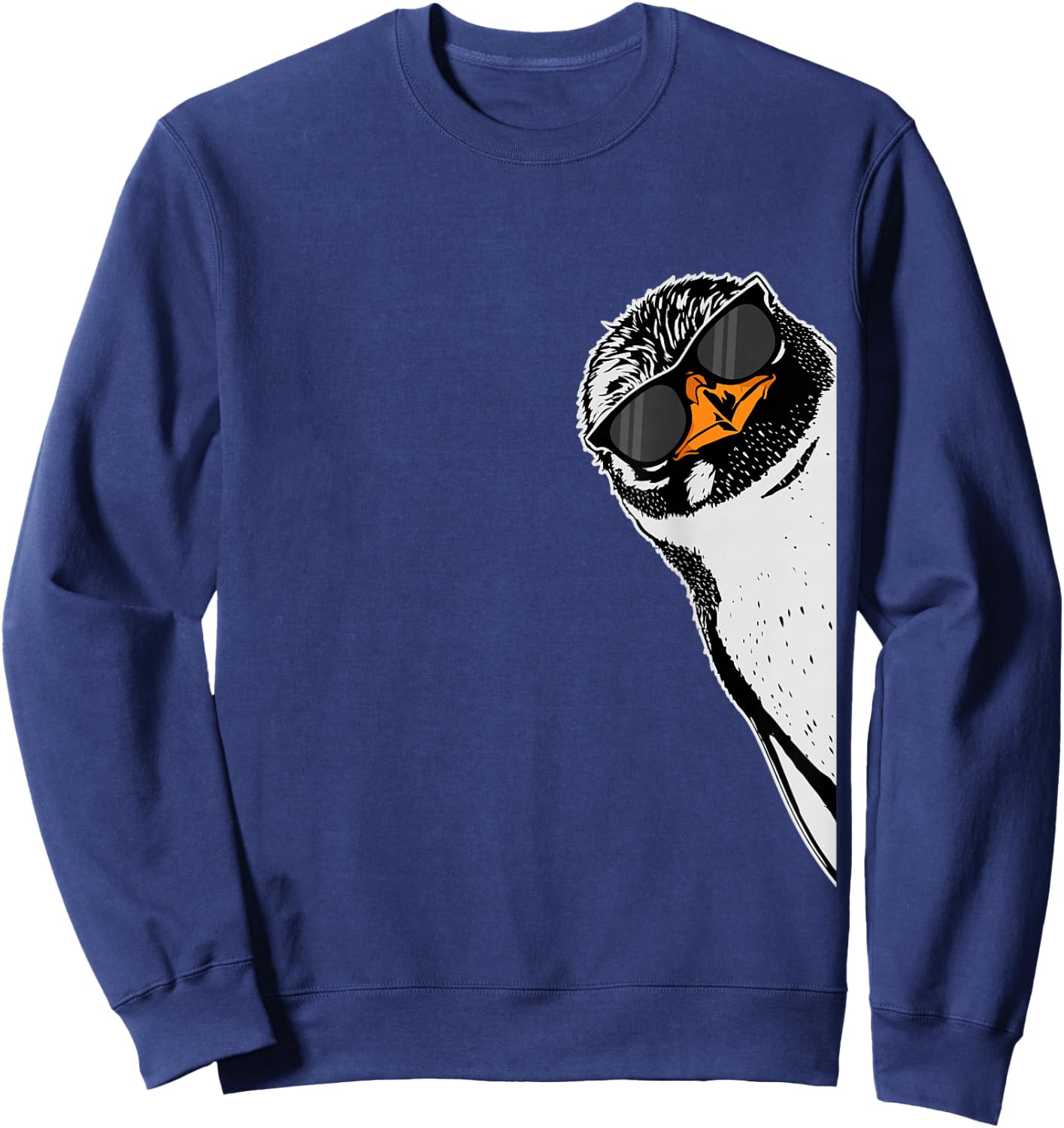 Cool Penguin Lover Boys Kids Sunglases Penguin Sweatshirt - Sweatshirt | Navy