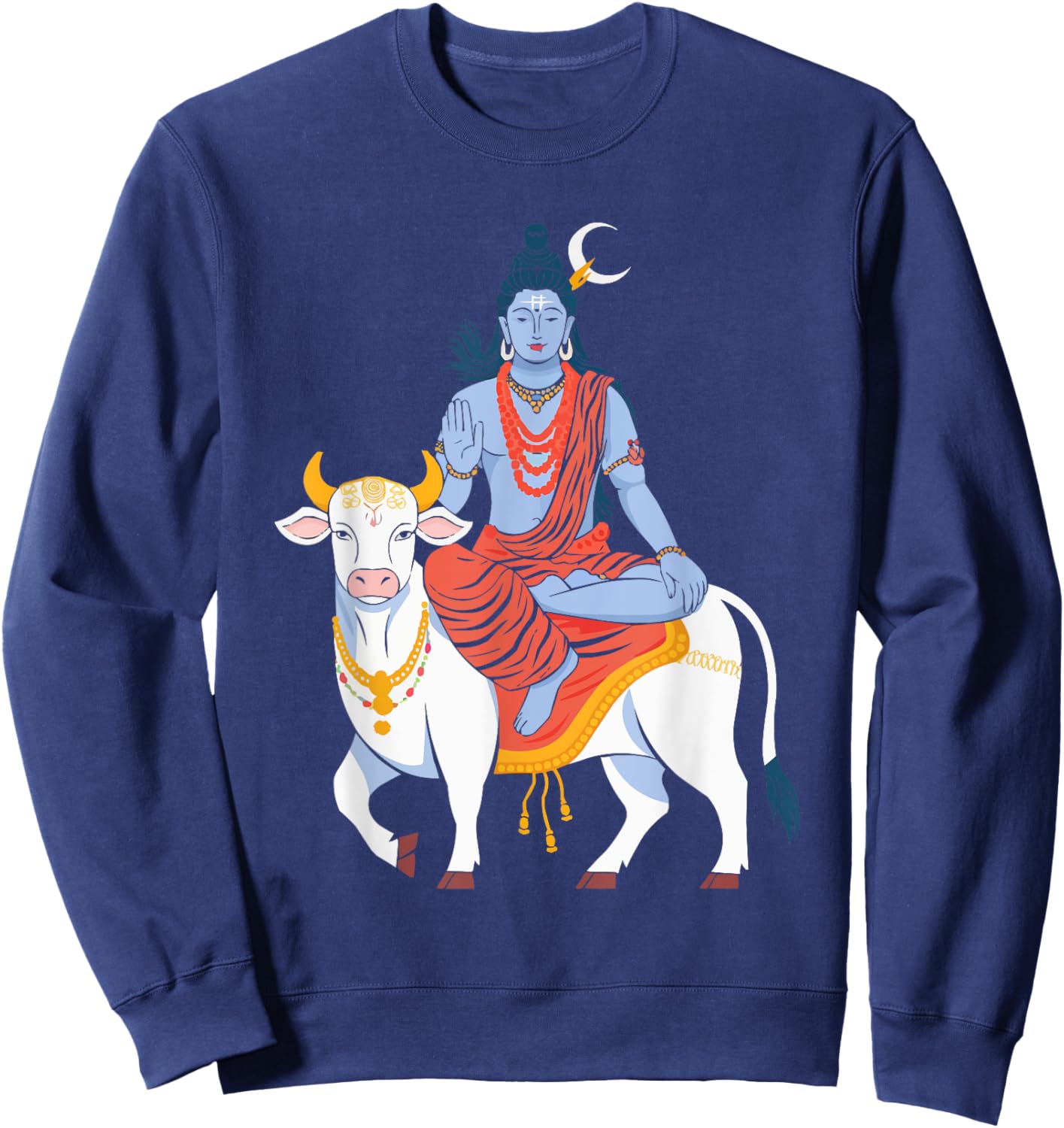 Maha Shivratri Hinduism Hindu Gods Lord Shiva Sweatshirt - Sweatshirt | Navy