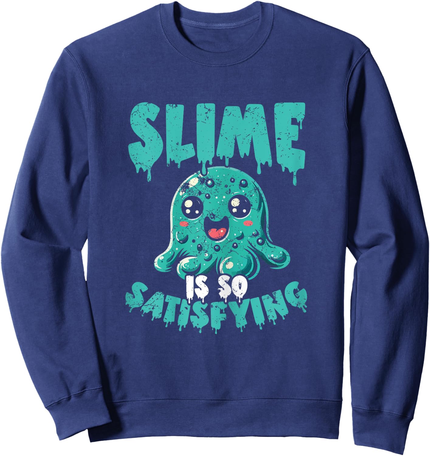 Funny Slime Gift Girls - Trendy DIY Kids Tweens Toddler Sweatshirt - Sweatshirt | Navy