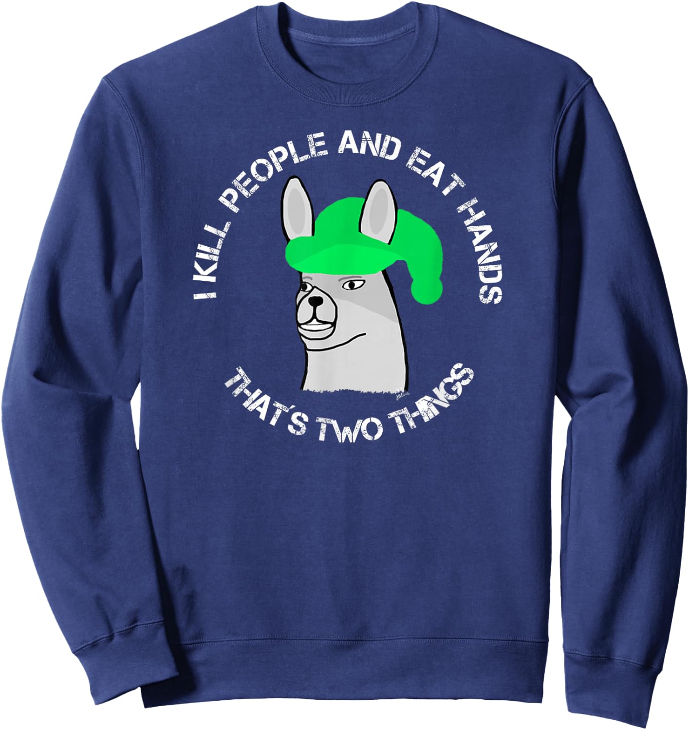 Lamas with hats Karl - that´s two things - funny Karl Sweatshirt - Sweatshirt | Navy