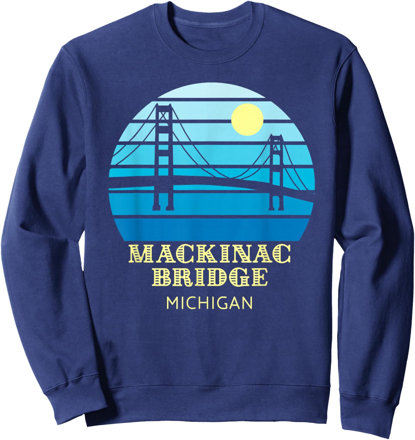 Mackinac Bridge Michigan Sweatshirt - Sweatshirt | Navy