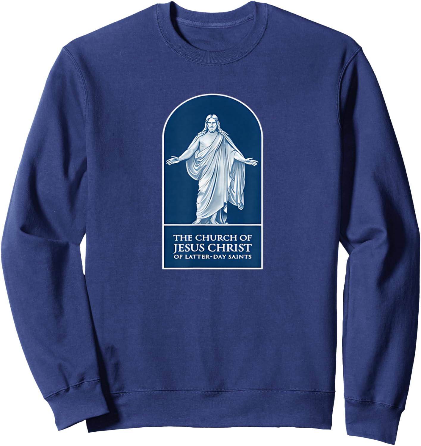 Vintage Lds Mormon Church Of Jesus Christ Faith God Sweatshirt - Sweatshirt | Navy