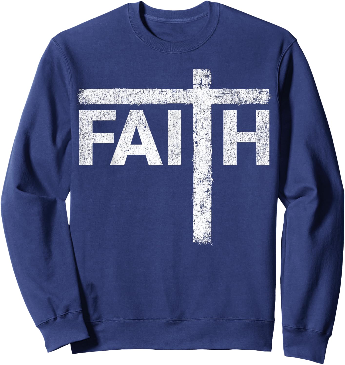 Christian Faith & Cross - Christian Faith Sweatshirt - Sweatshirt | Navy