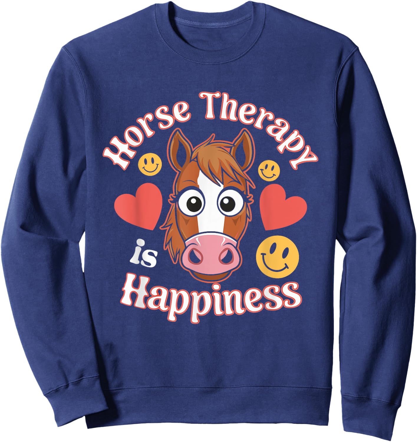 Funny Therapeutic Riding Equine Assisted Therapy Healing Sweatshirt - Sweatshirt | Navy