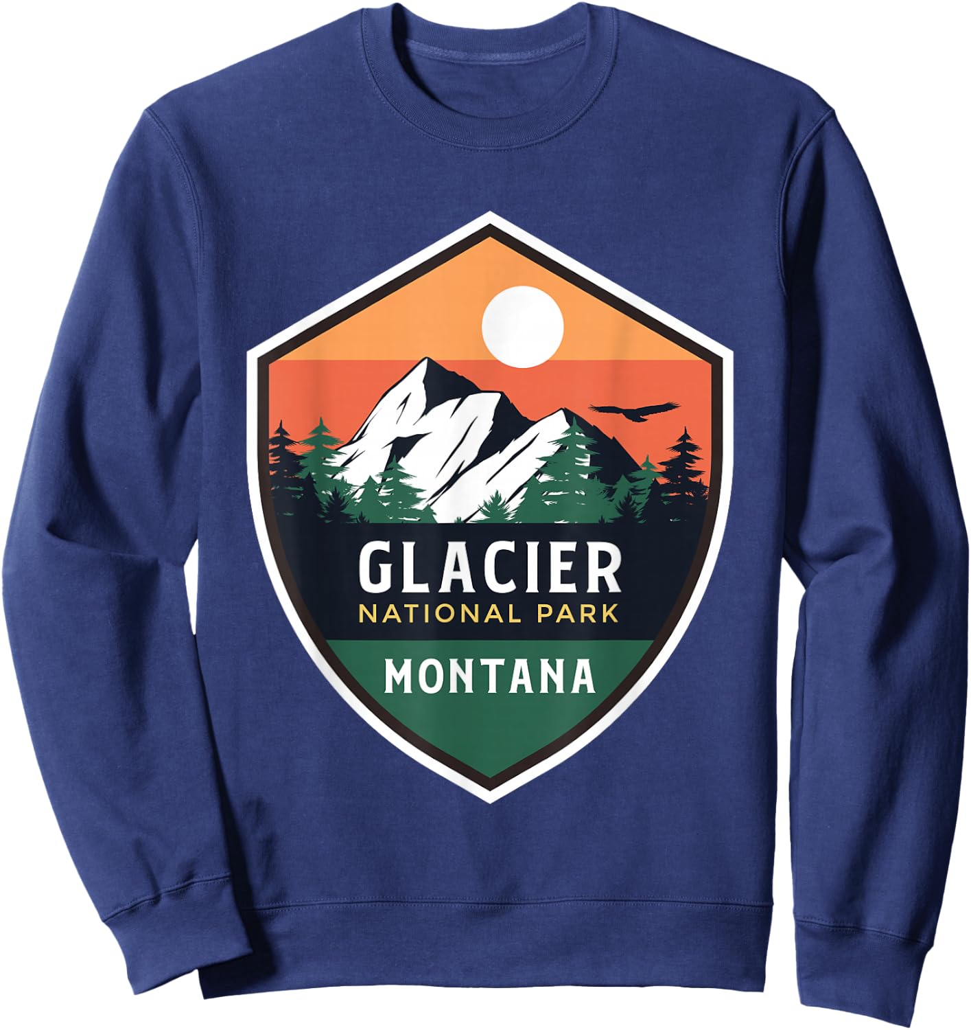 Glacier National Park Shirt Vintage Glacier Park Shirt Camp Sweatshirt - Sweatshirt | Navy