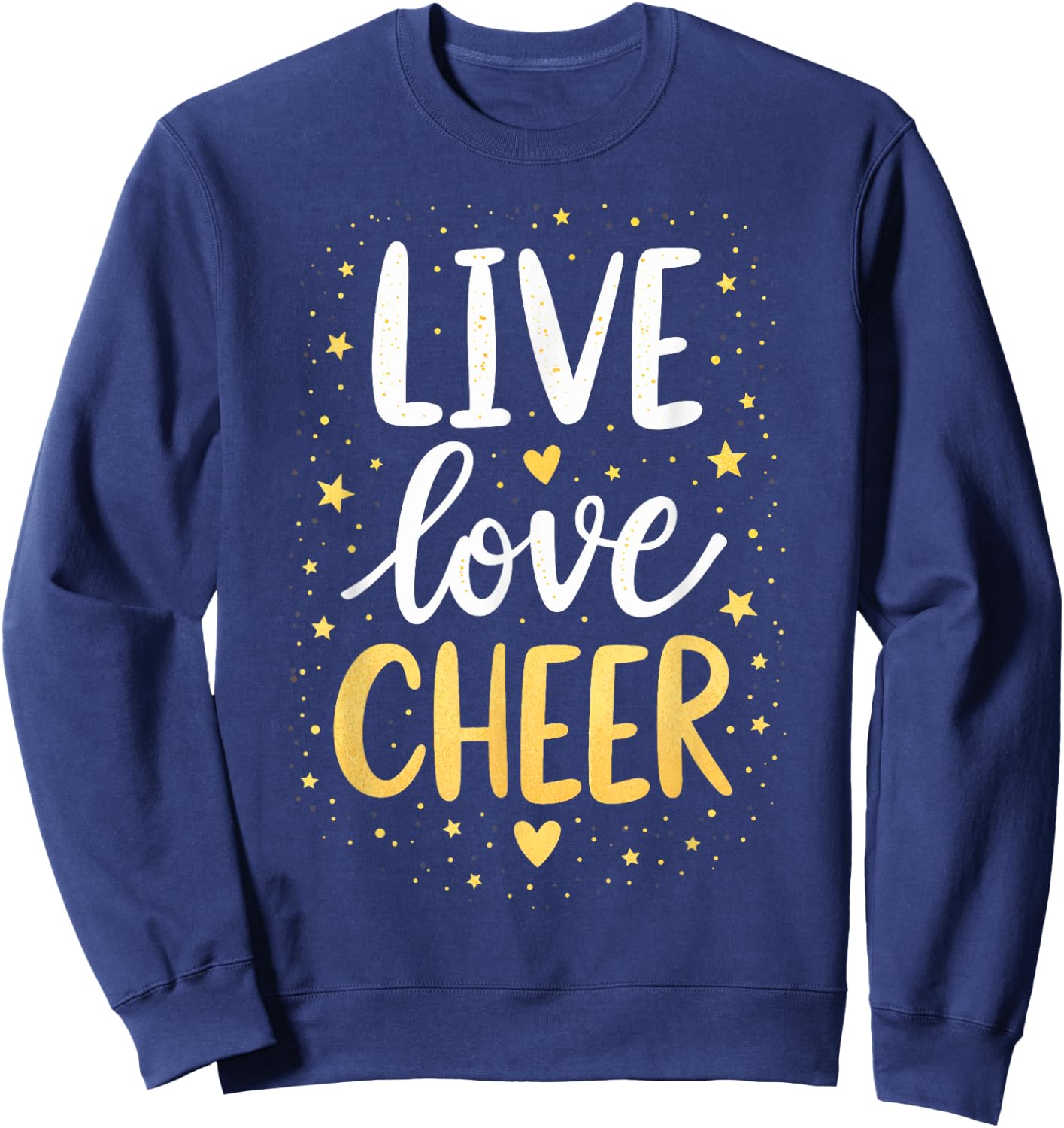 Live Love Cheer Shirt Cheerleading Girl Women Cheerleader Sweatshirt - Sweatshirt | Navy