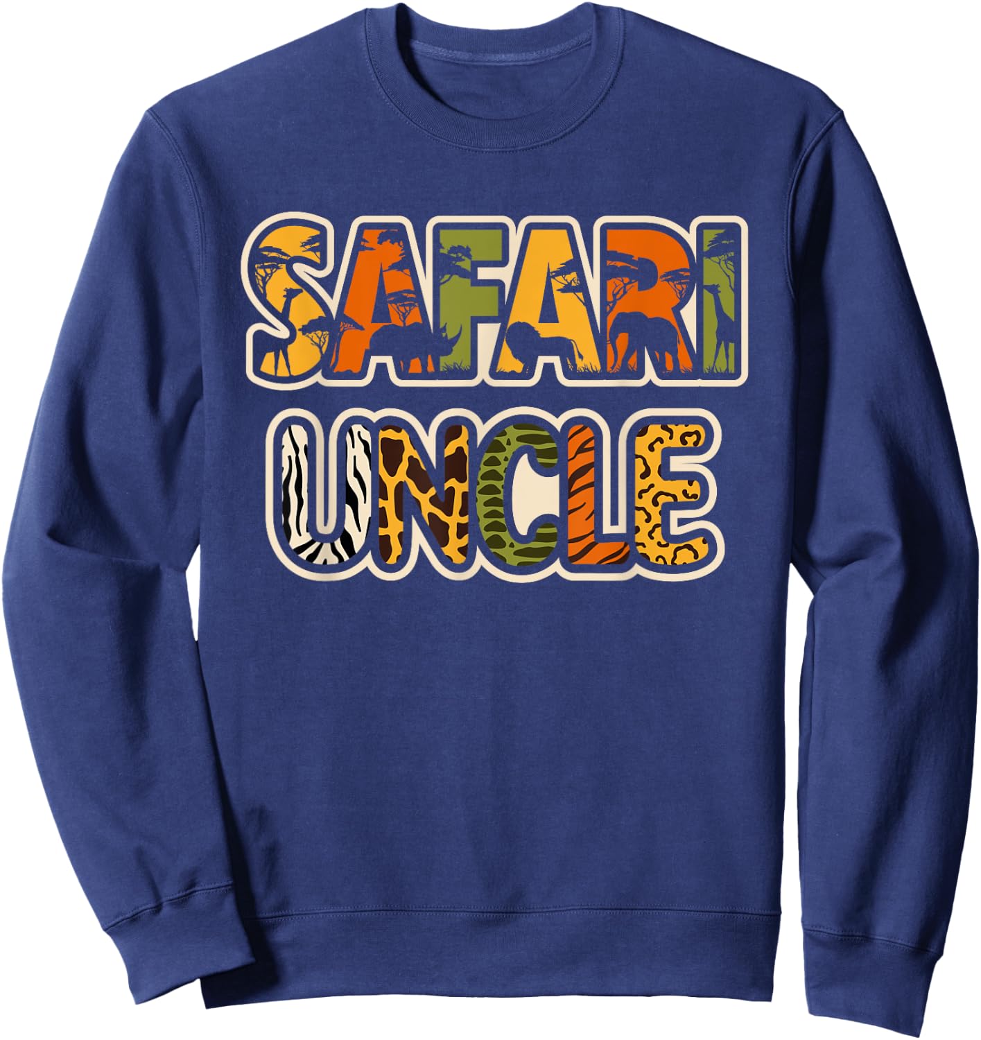 Safari Uncle Safari Costume Safari Outfit Men African Safari Sweatshirt - Sweatshirt | Navy
