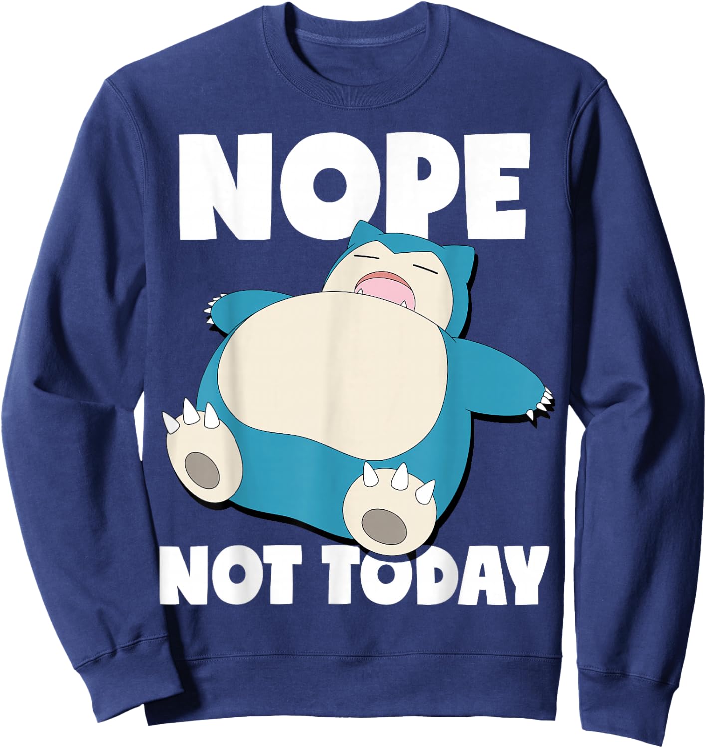 Pokémon - Snorlax Sleeping Nope Not Today Sweatshirt - Sweatshirt | Navy