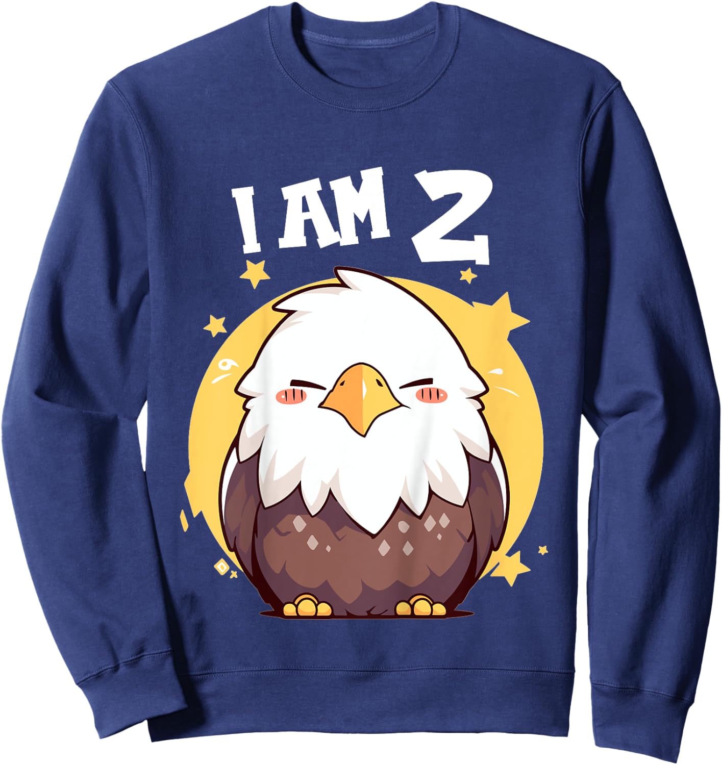 2 Years old 2 birthday Bald Eagles Boy Girl Bald Eagle Sweatshirt - Sweatshirt | Navy