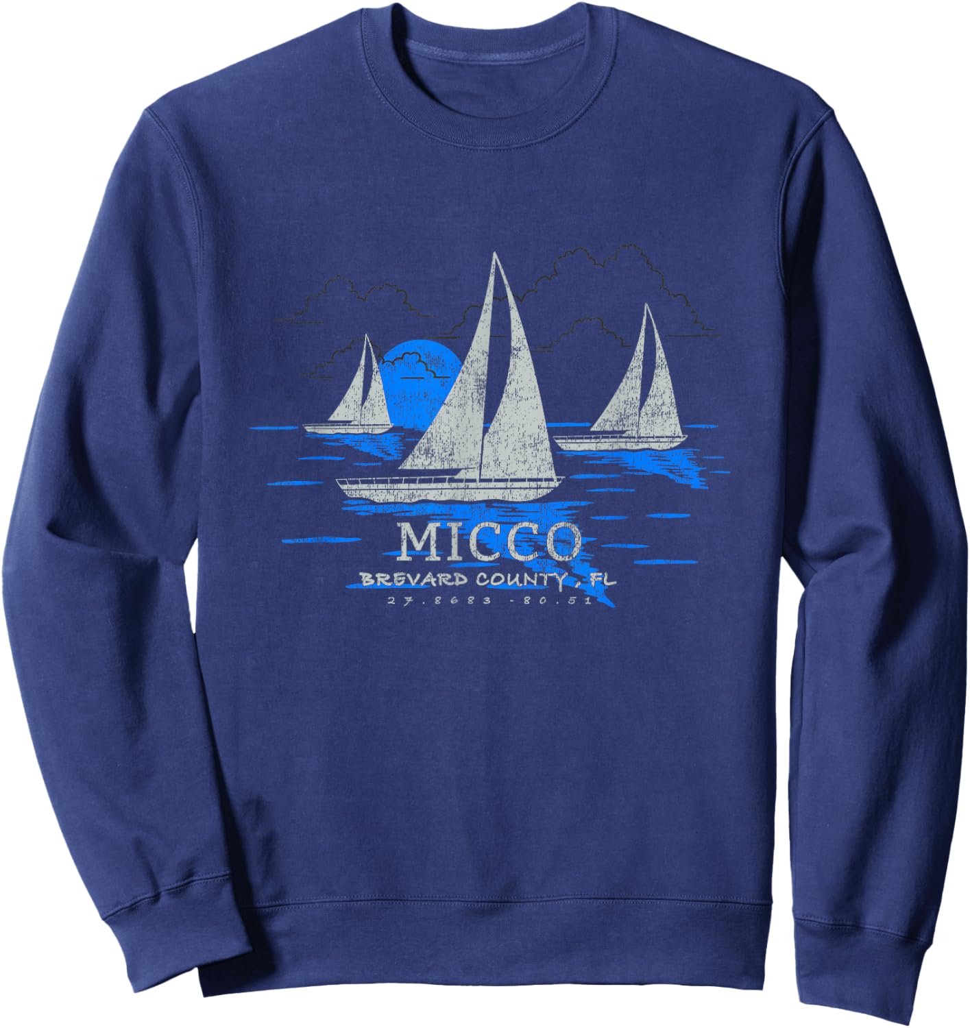 Micco Florida Yachting Souvenir Micco Sweatshirt - Sweatshirt | Navy