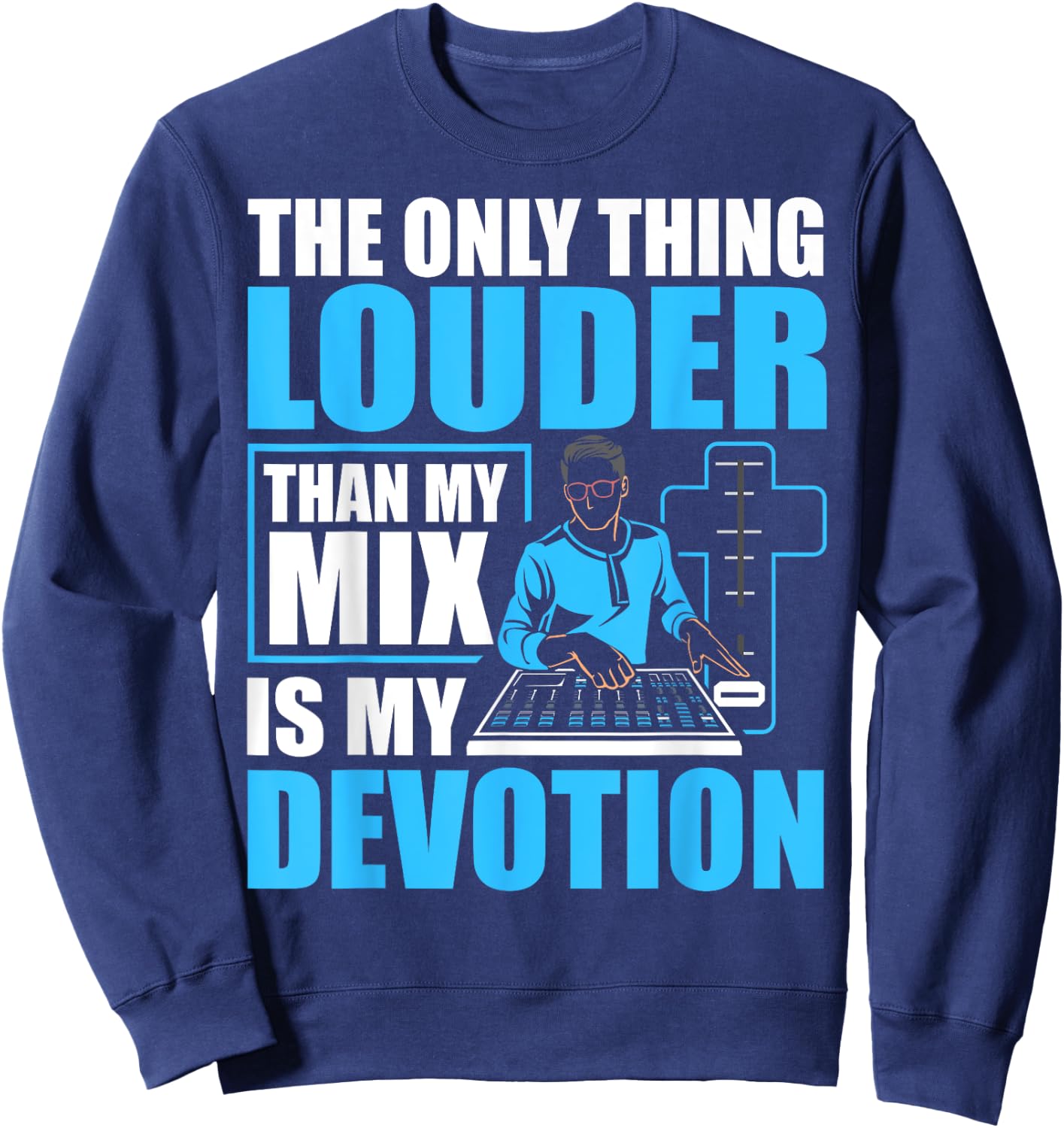 Audio Church Sound Tech Recording Engineer Church Sound Guy Sweatshirt - Sweatshirt | Navy