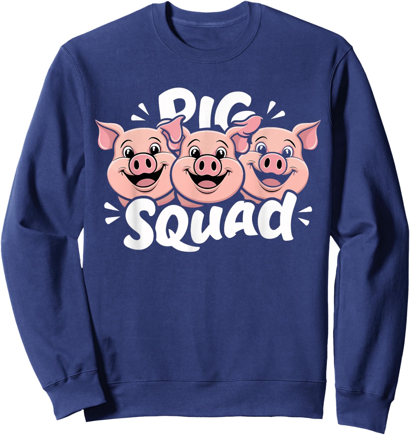 Pig Squad Design for Pig Lover Stuff | Cool Pig Sweatshirt - Sweatshirt | Navy