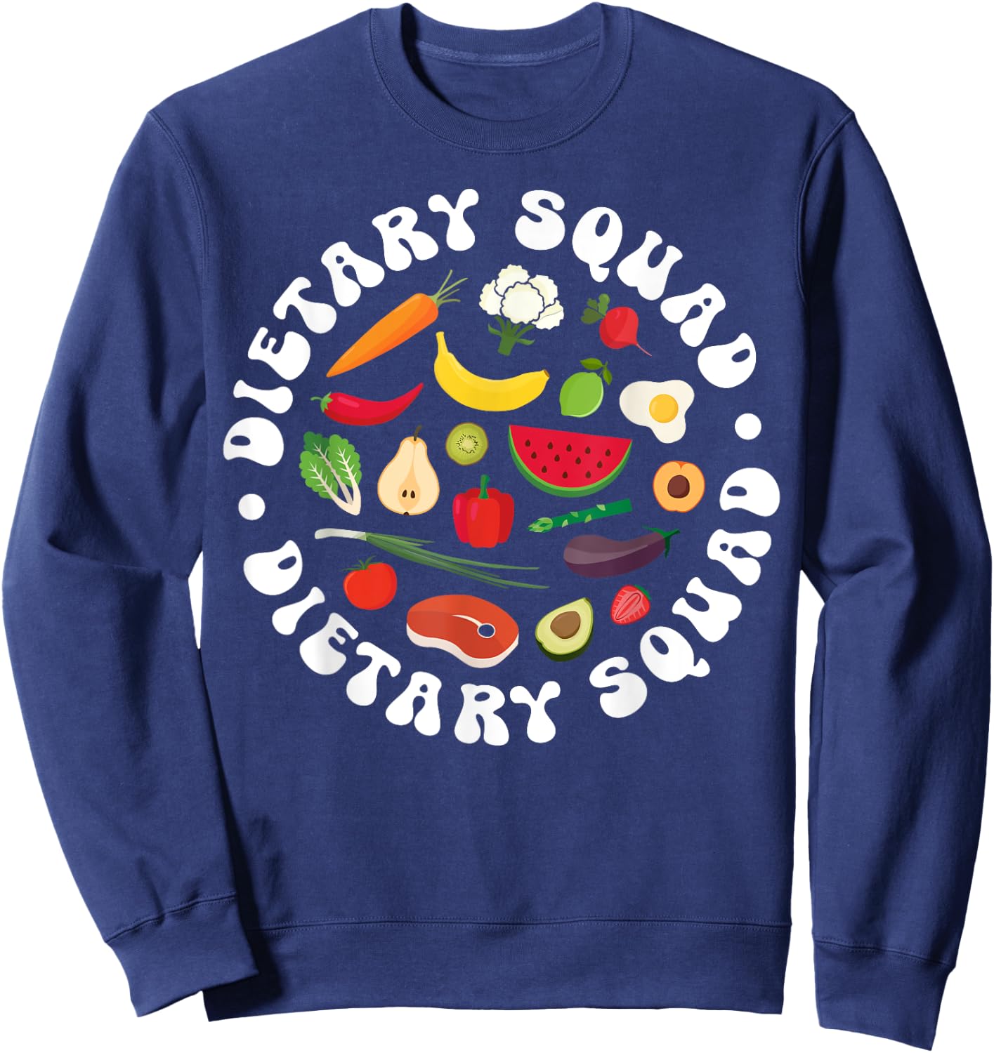 Dietary Squad Dietitian Dietary Worker Sweatshirt - Sweatshirt | Navy