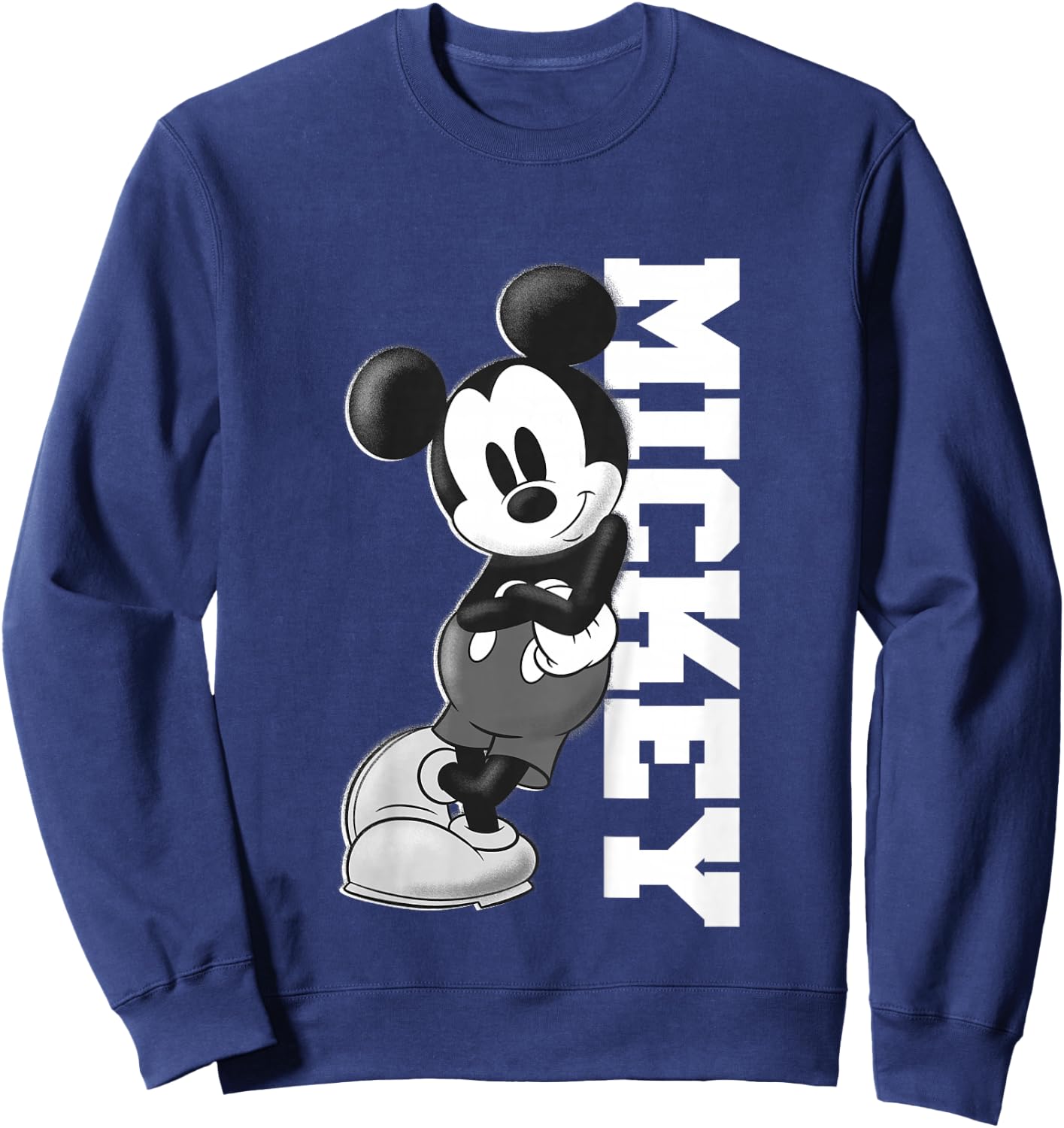 Kids Disney Mickey and Friends Mickey Classic Black & White Logo Sweatshirt - Sweatshirt | Navy