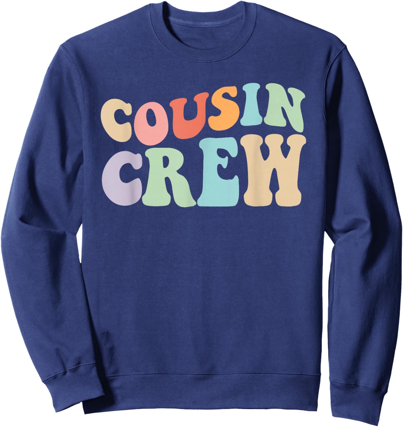 Vintage Cousin Crew : Classic Fit, , Short Sleeve for Casual Trips & Vacations Sweatshirt - Sweatshirt | Navy