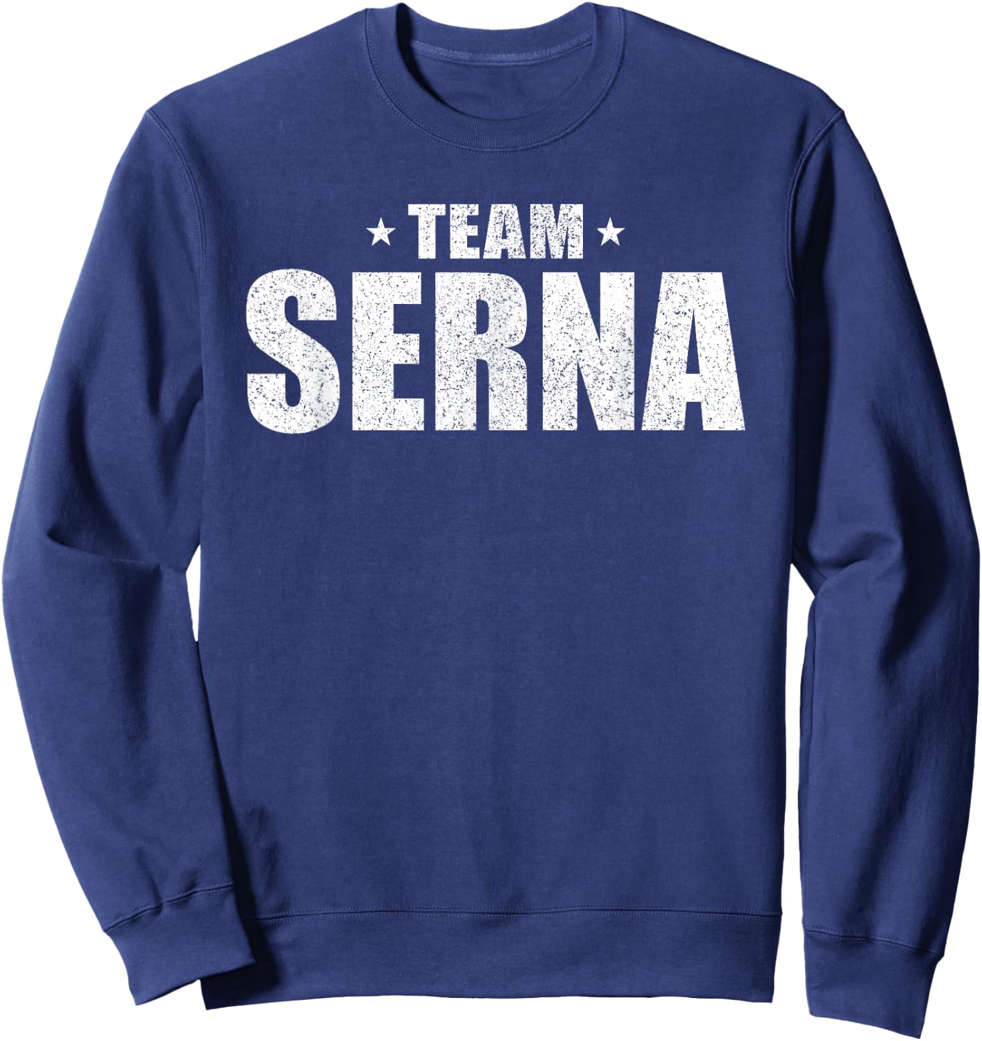 Serna Surname Team Costume Retro Hispanic Spanish Family Sweatshirt - Sweatshirt | Navy