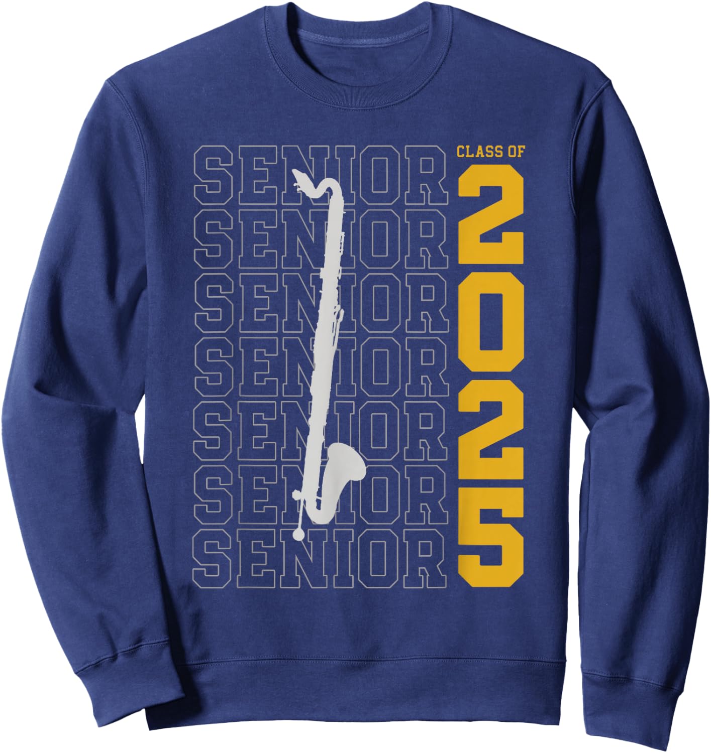 Class of 2025 Senior Bass Clarinet for Bass Clarinetist Sweatshirt - Sweatshirt | Navy