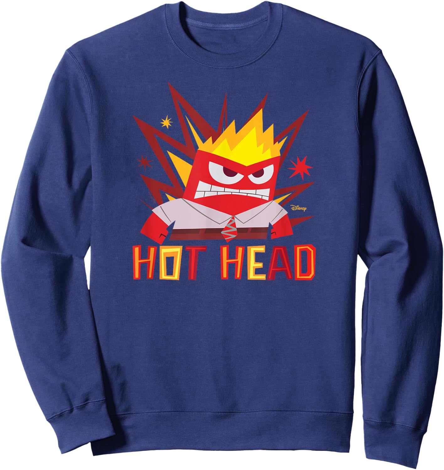 Inside Out 2 - Anger Hot Head Emotion Character Sweatshirt - Sweatshirt | Navy