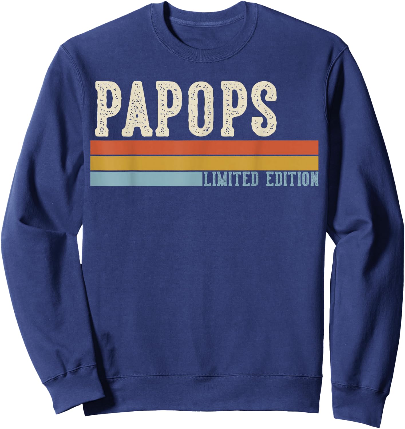 PAPOPS Vintage Grandpa Retro Fathers Day Sweatshirt - Sweatshirt | Navy