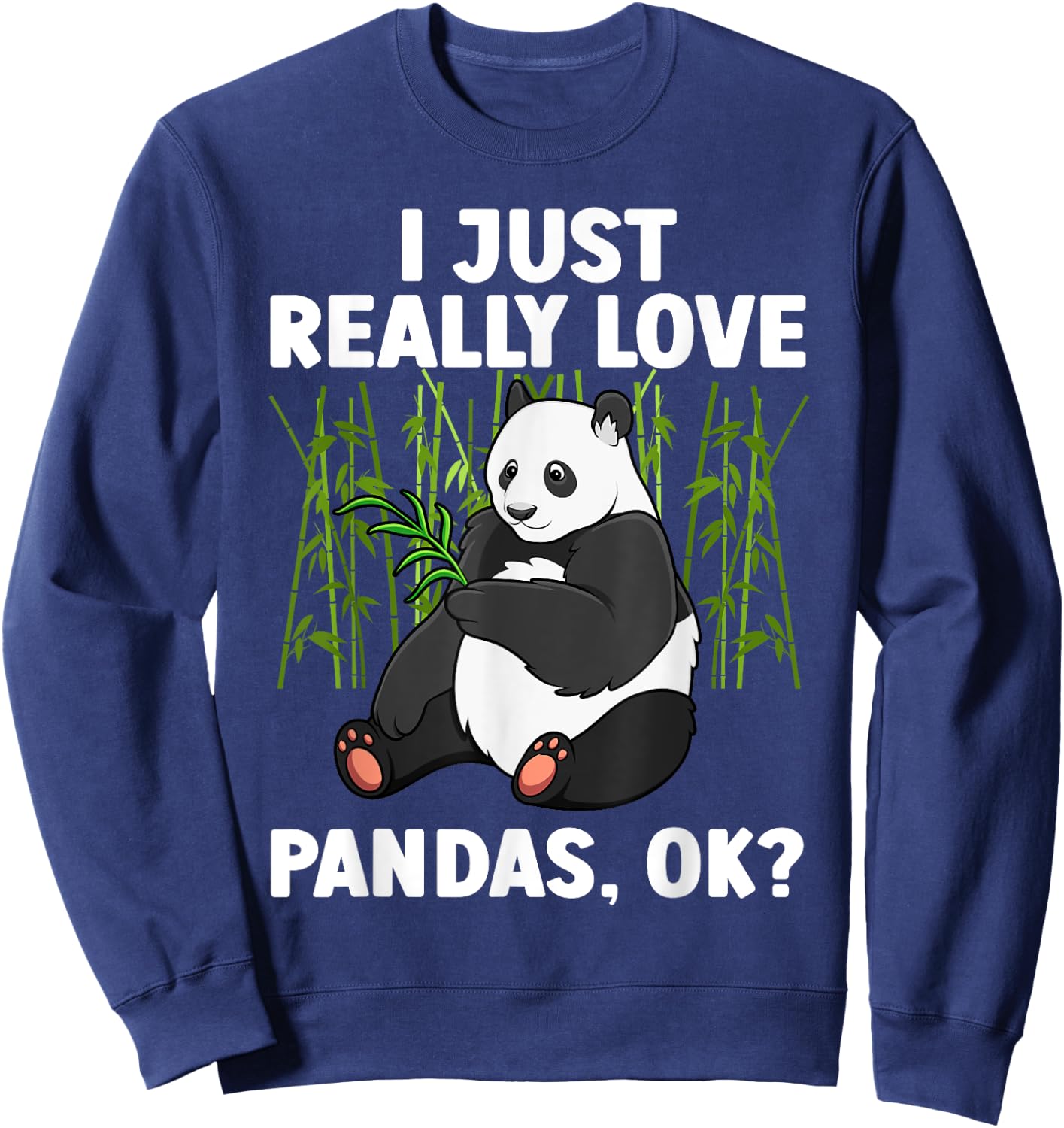 Panda Art Women Animal Giant Panda Bear Panda Lover Sweatshirt - Sweatshirt | Navy