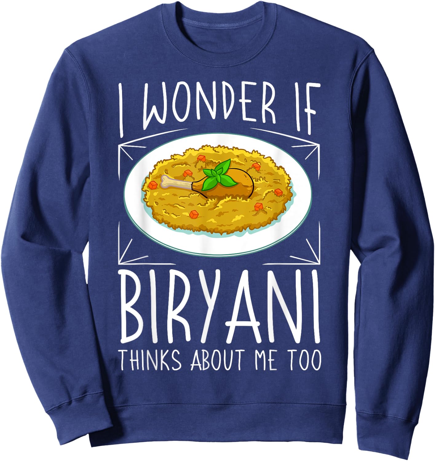 Biryani Pakistani Food Chicken Dum Pot Sweatshirt - Sweatshirt | Navy