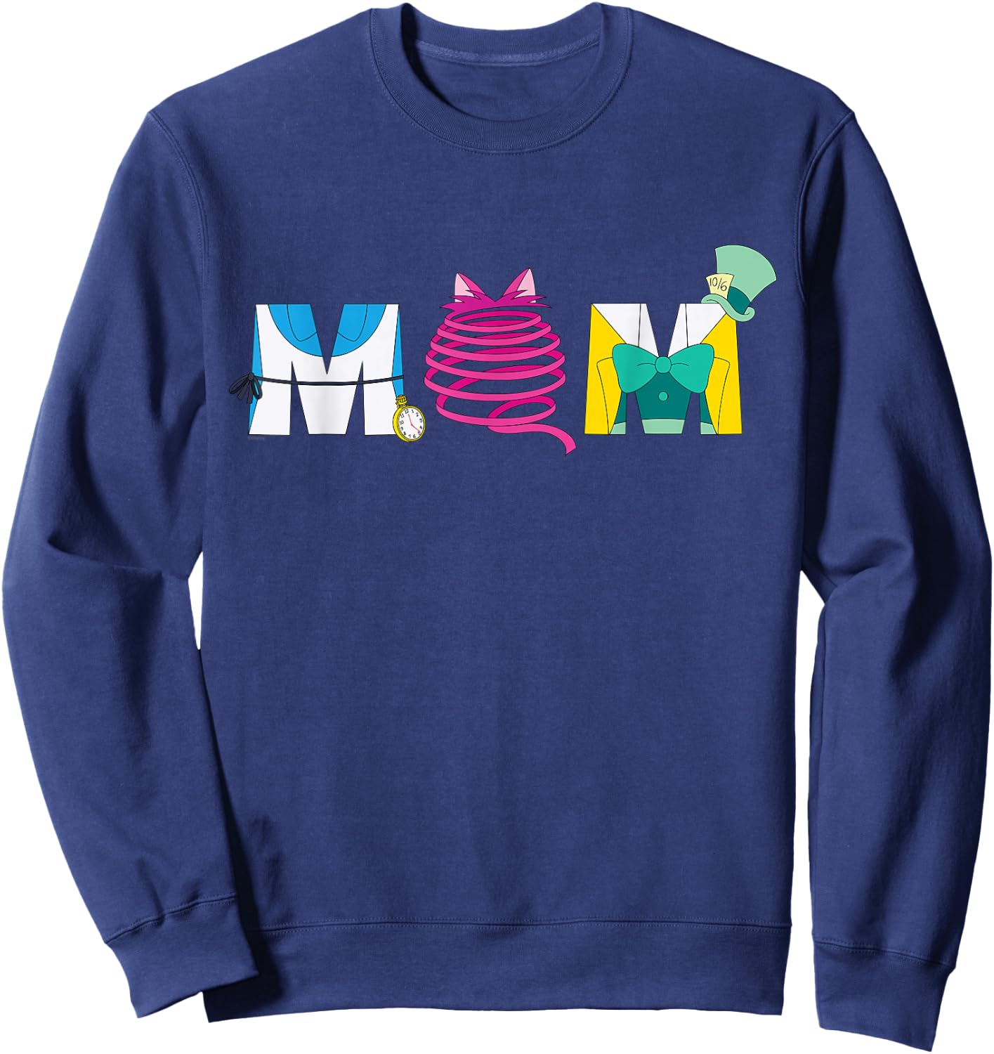 Disney Alice in Wonderland Mother’s Day Birthday Best Mom Sweatshirt - Sweatshirt | Navy