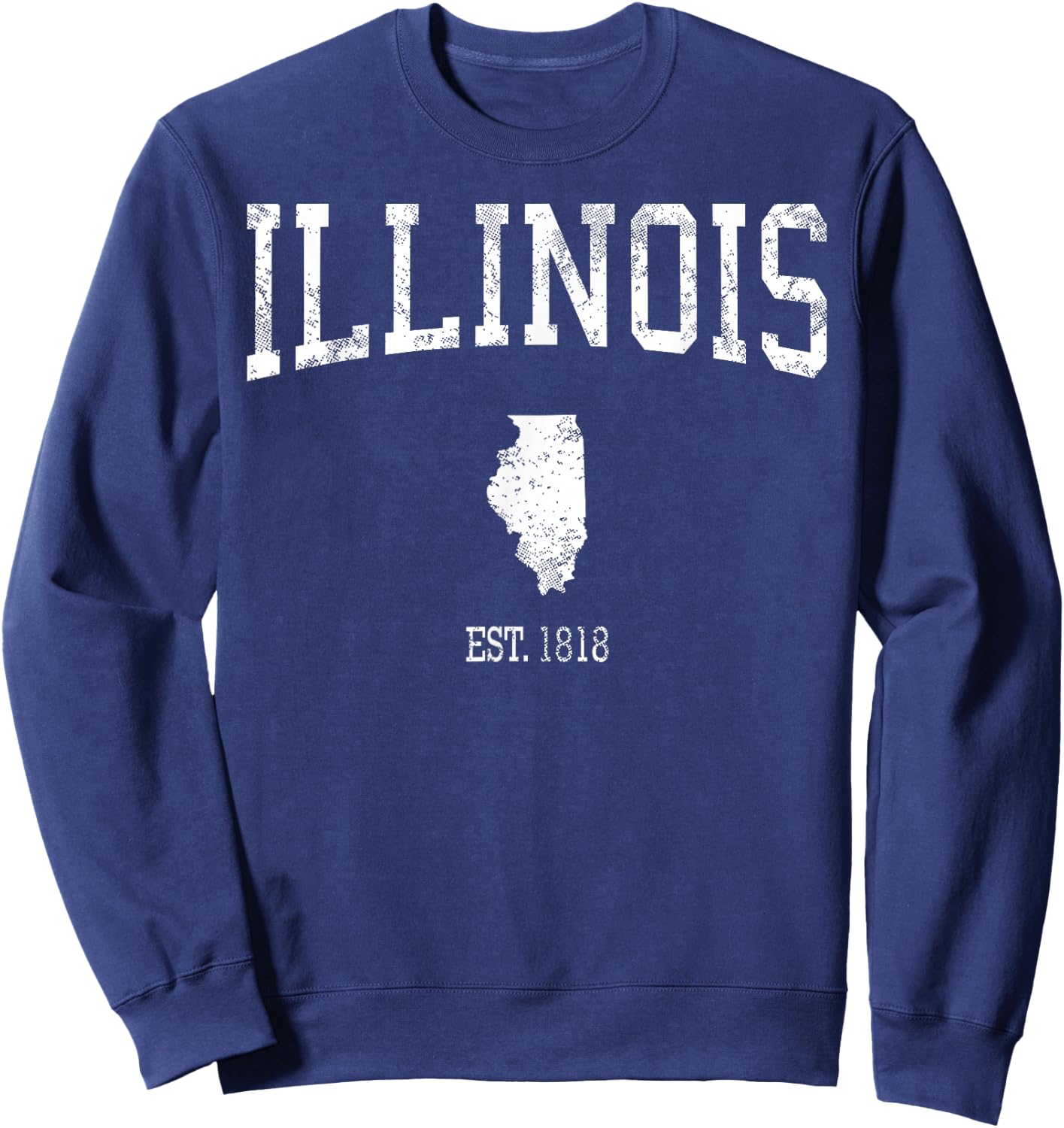 Illinois Vintage Sports Design IL Sweatshirt - Sweatshirt | Navy
