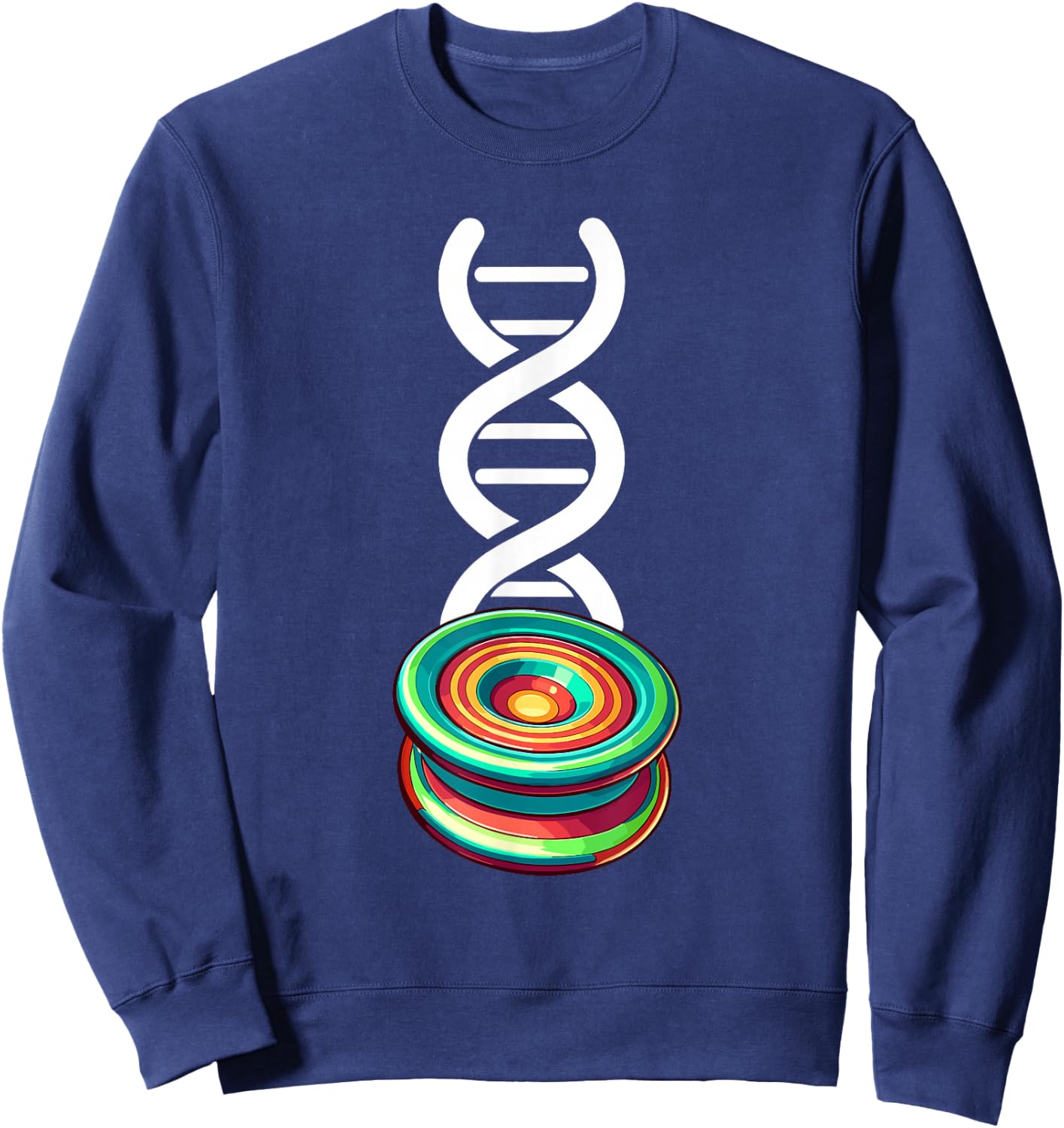 Funny Yo-Yo Toy Trick | Yoyo DNA Sweatshirt - Sweatshirt | Navy