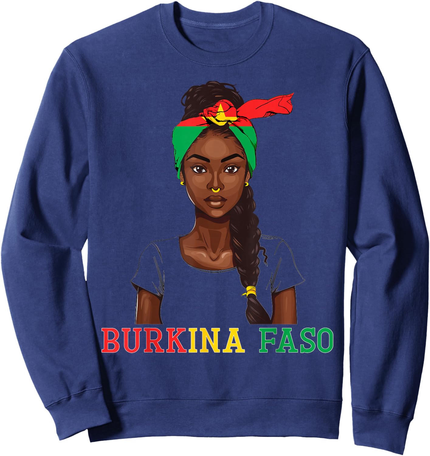 Burkinabe Flag Souvenirs Products Woman Burkina Faso Sweatshirt - Sweatshirt | Navy