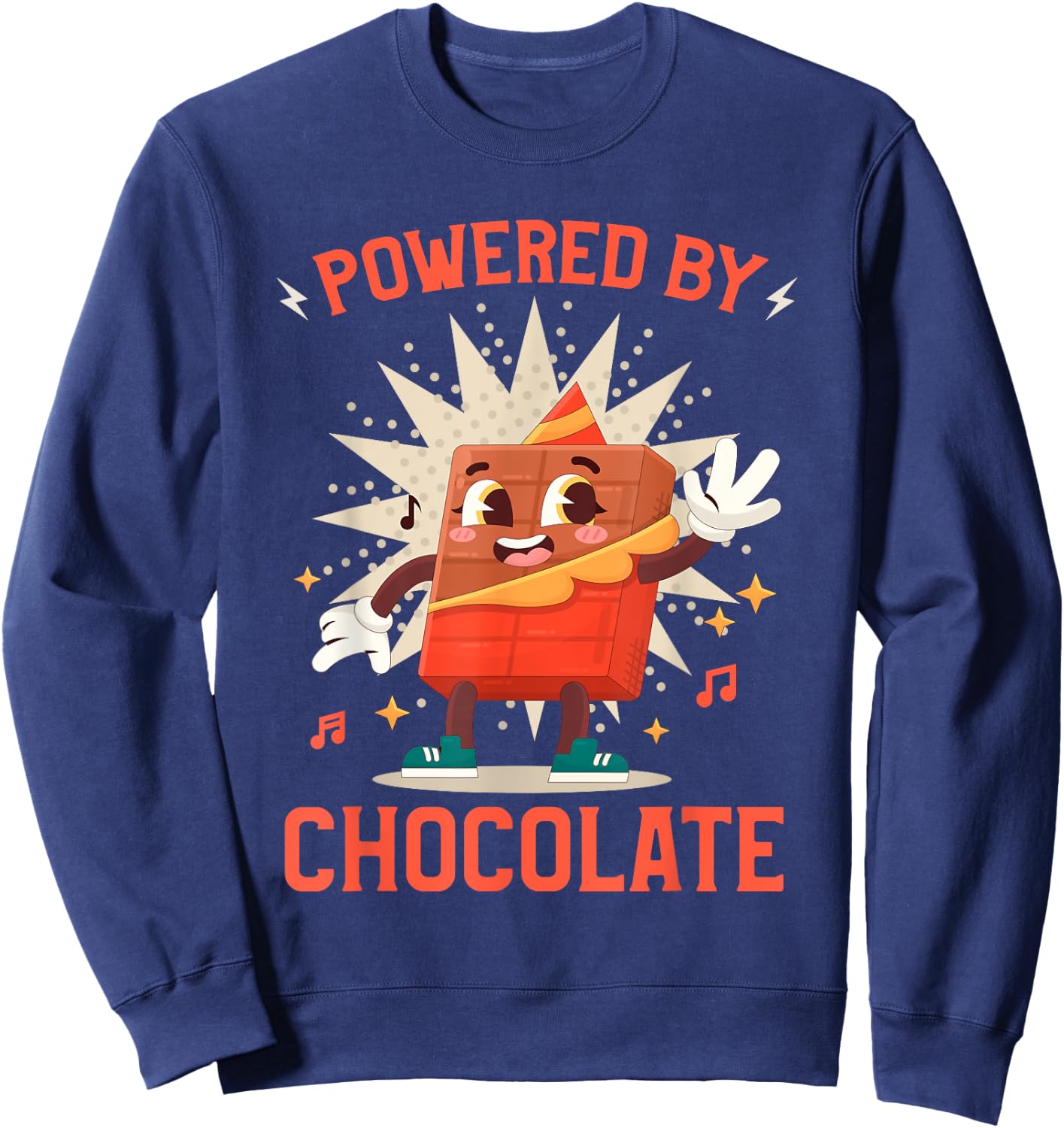 Quote Funny Chocolate Lover Chocolate Bars Sweatshirt - Sweatshirt | Navy
