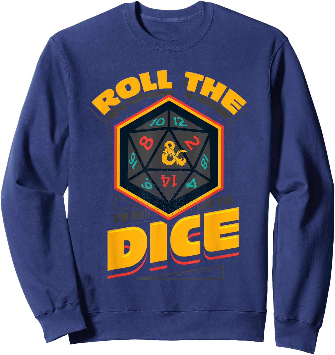 Dungeons & Dragons 1974 Roll The Dice Sweatshirt - Sweatshirt | Navy