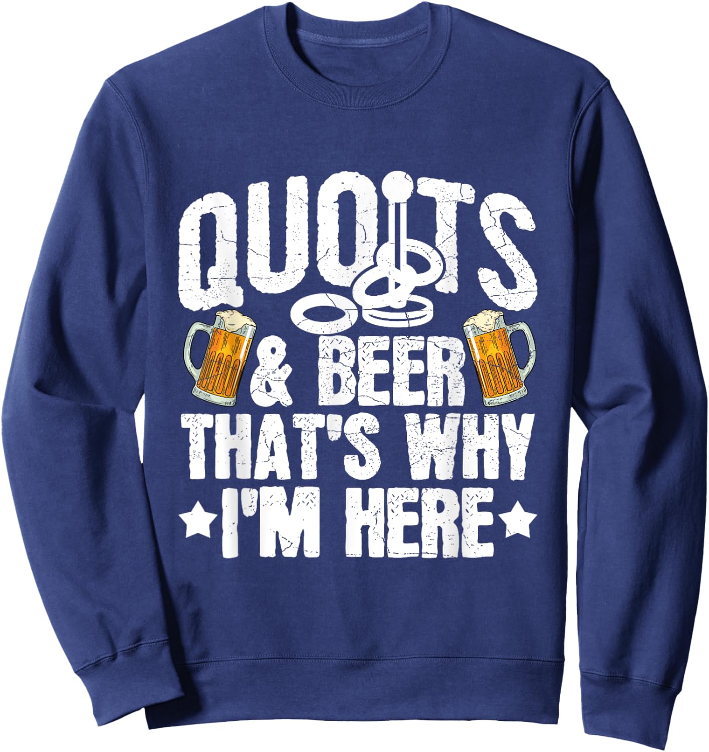 Quoits Athletics and Quoits Quote Design for a Quoits lover Sweatshirt - Sweatshirt | Navy
