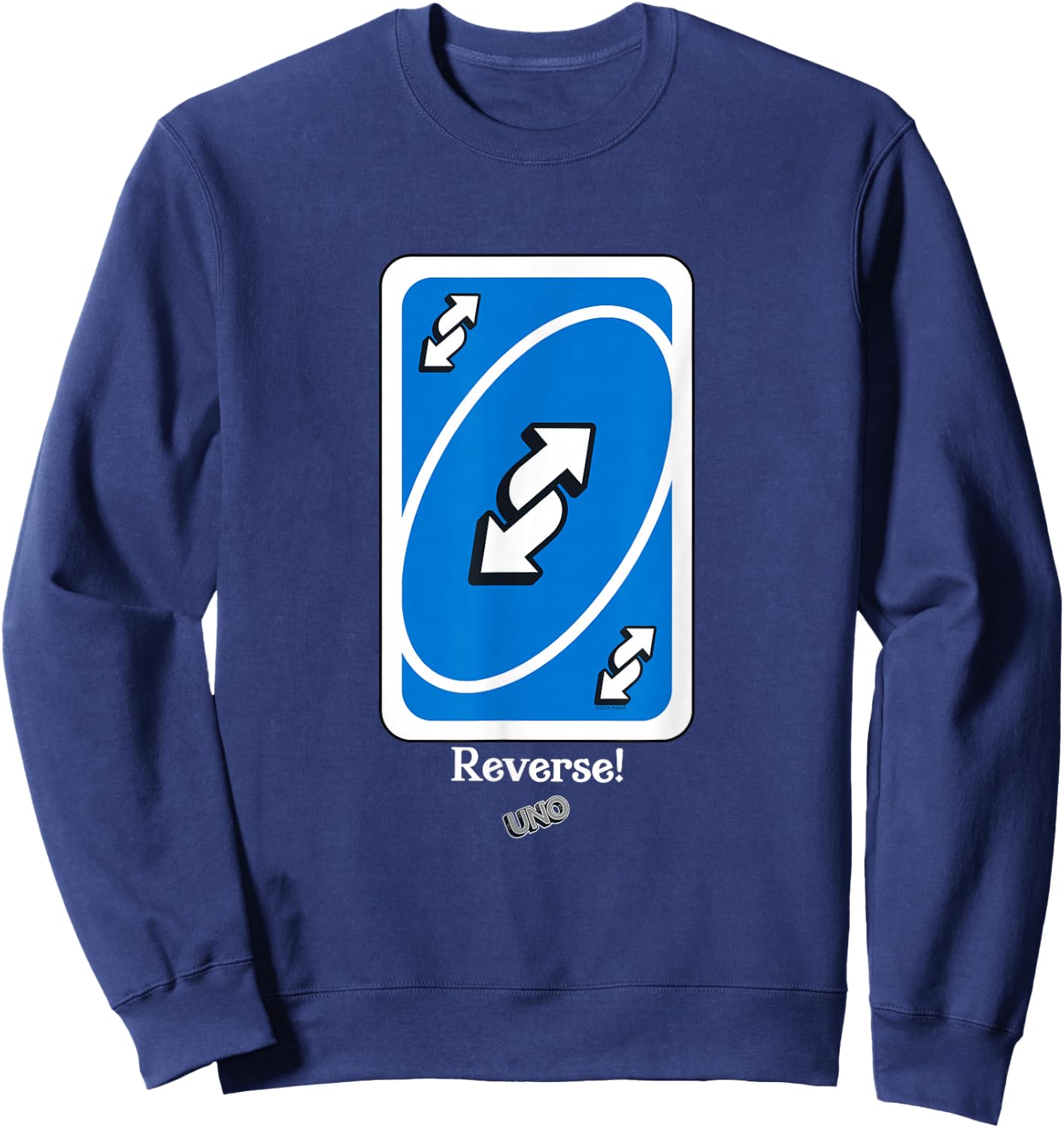 UNO - Blue Reverse Card Sweatshirt - Sweatshirt | Navy