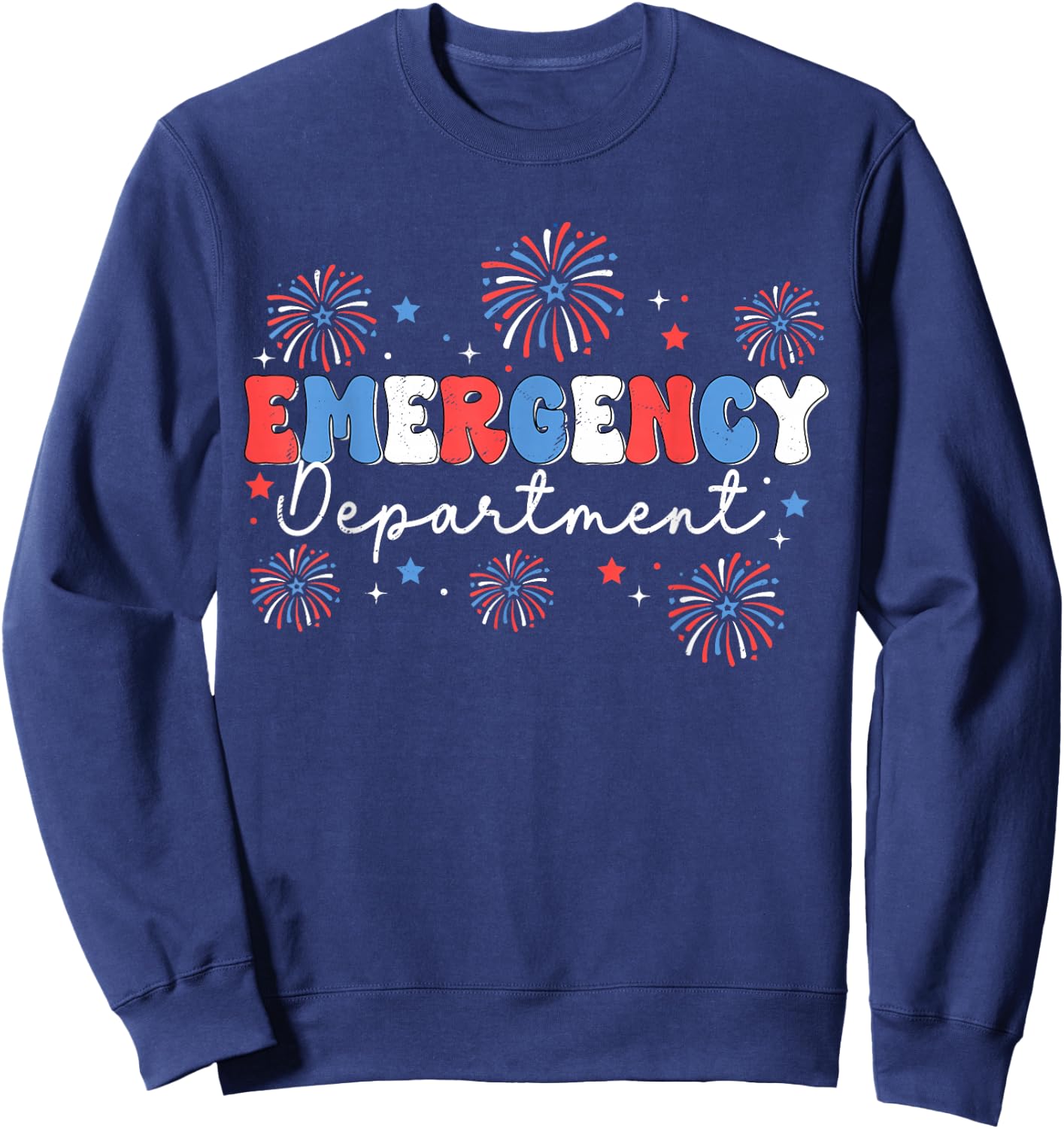 Emergency Department 4th of July USA Emergency Room Nurse Sweatshirt - Sweatshirt | Navy