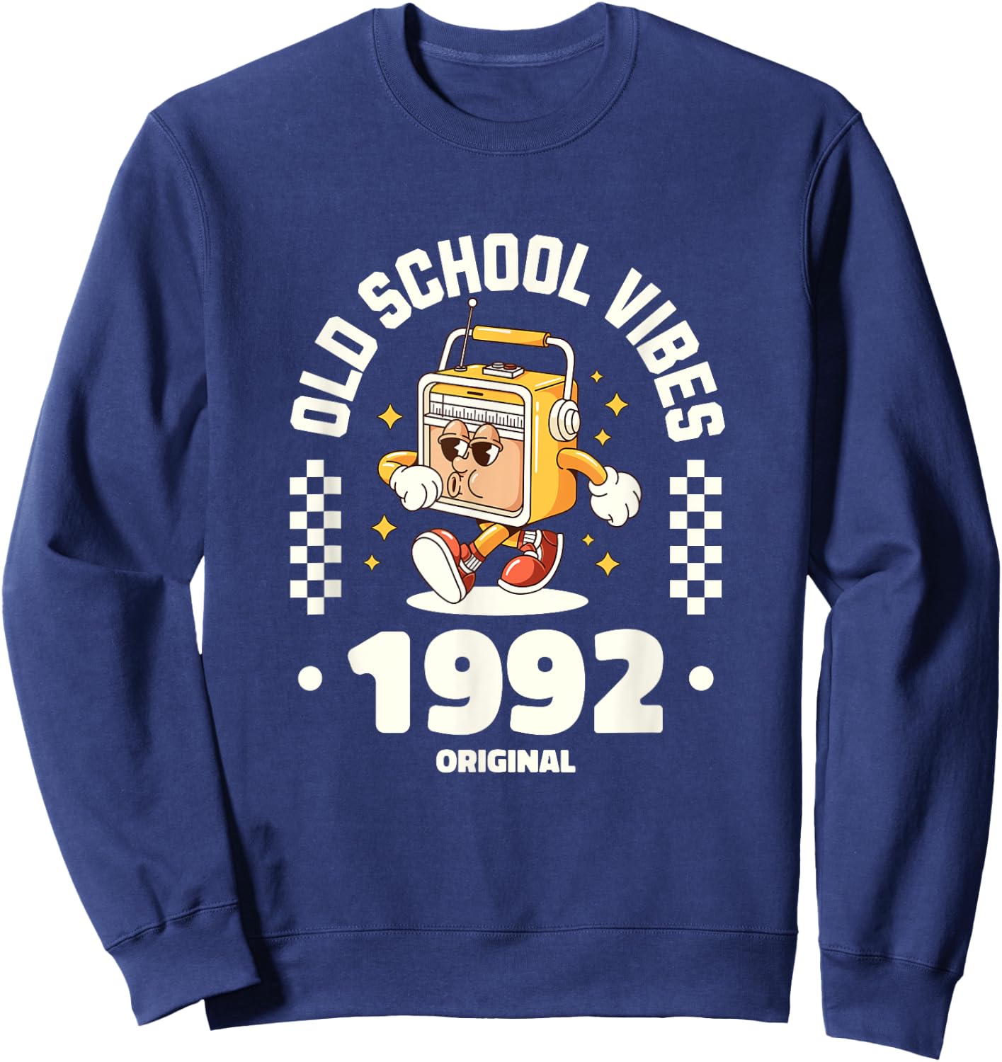 Retro 1992 Old School - Vibes Graphic Sweatshirt - Sweatshirt | Navy