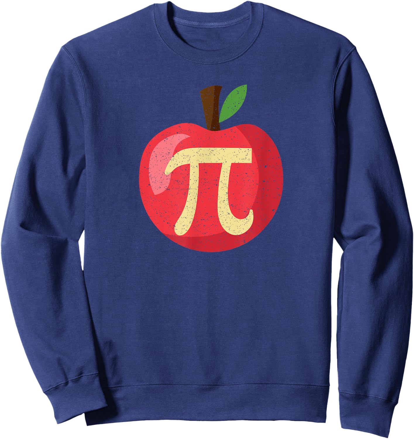 Happy Pi Day Cute Apple Pie 3.14 Funny Science Math Teacher Women Kids Sweatshirt - Sweatshirt | Navy