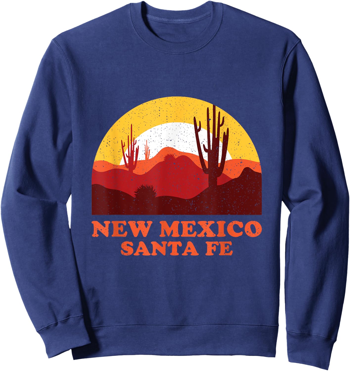Vintage New Mexico Desert Santa Fe Sunset Travel Souvenir Sweatshirt - Sweatshirt | Navy