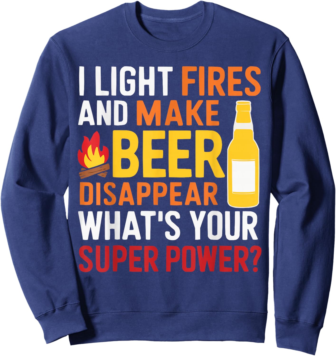 Firepit Outdoor Camp Fire Pit Camping Campfire Sweatshirt - Sweatshirt | Navy