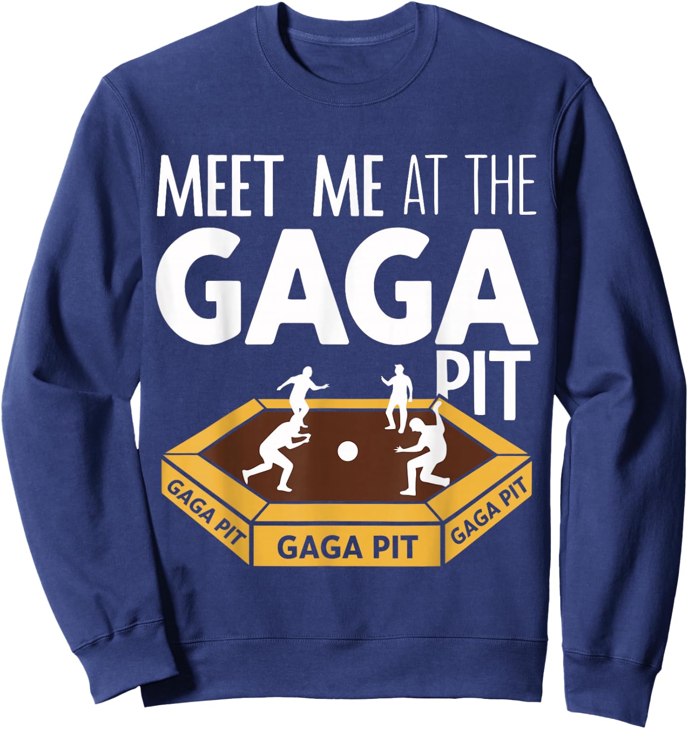 Fun Gaga Ball Game Meet Me at the Gaga Pit Dodgeball Kids Sweatshirt - Sweatshirt | Navy