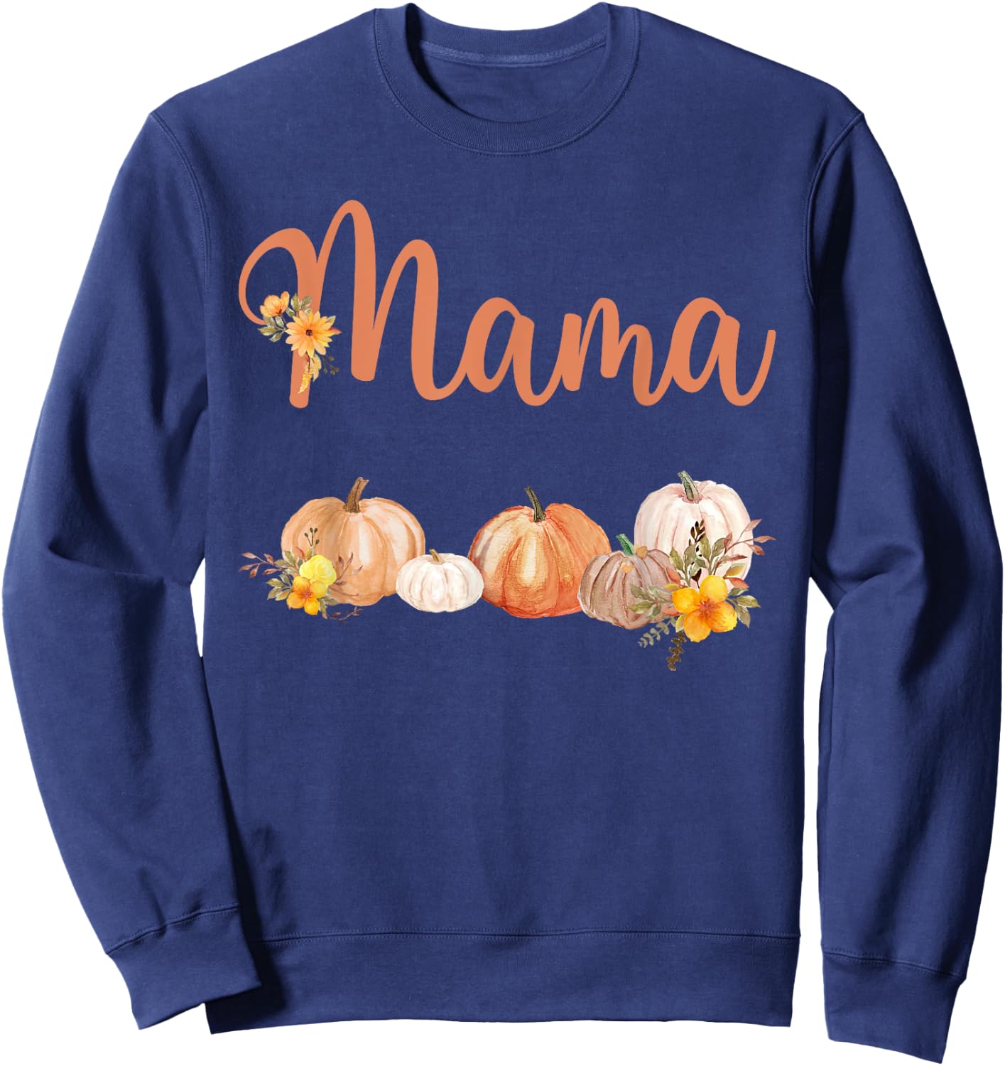 Mama of Little Pumpkin First Birthday Autumn Pumpkin Sweatshirt - Sweatshirt | Navy