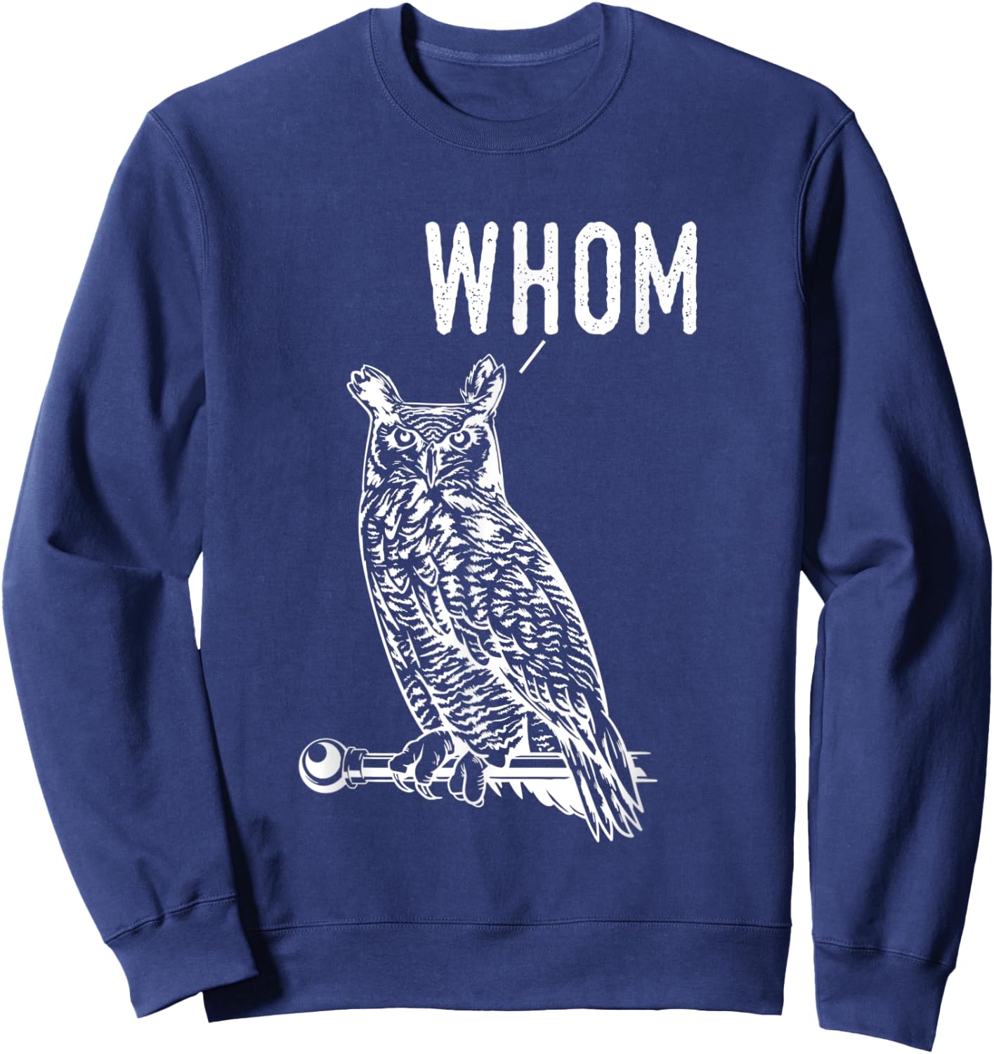 Whom Funny Spooky Own English Teacher Grammar Expert Men Women Sweatshirt - Sweatshirt | Navy
