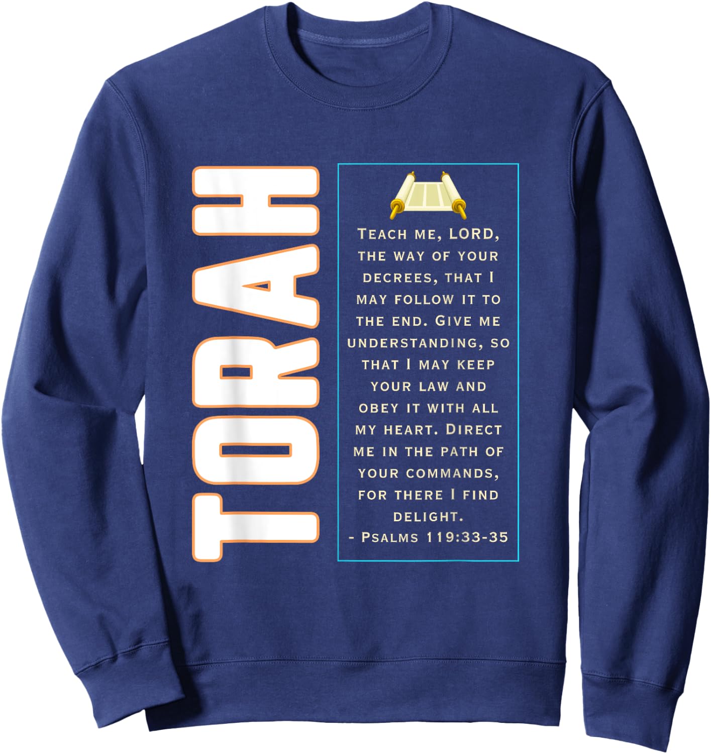 Lion of Judah Torah Observant Hebrew Roots Sweatshirt - Sweatshirt | Navy