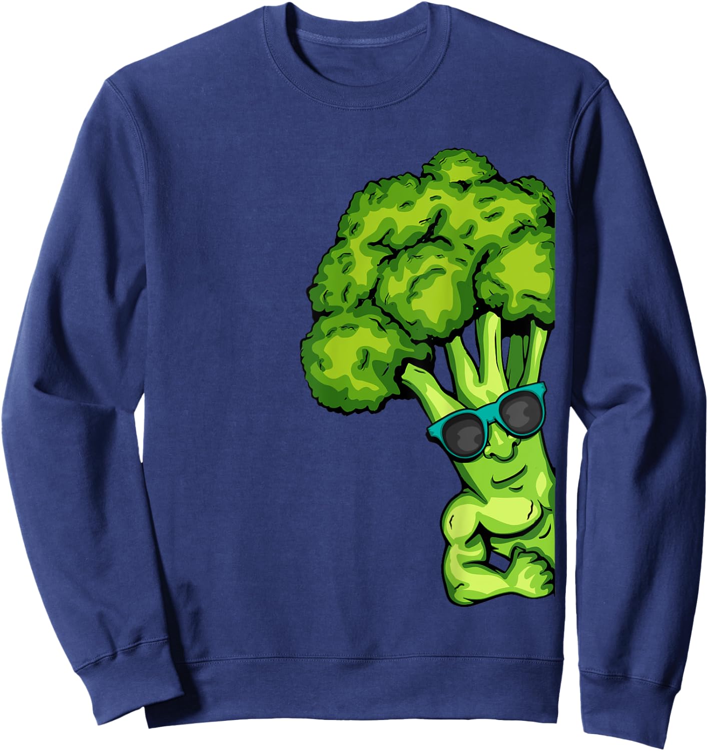Broccoli Lover Healthy Vegetables Gym Fitness Bodybuilding Sweatshirt - Sweatshirt | Navy