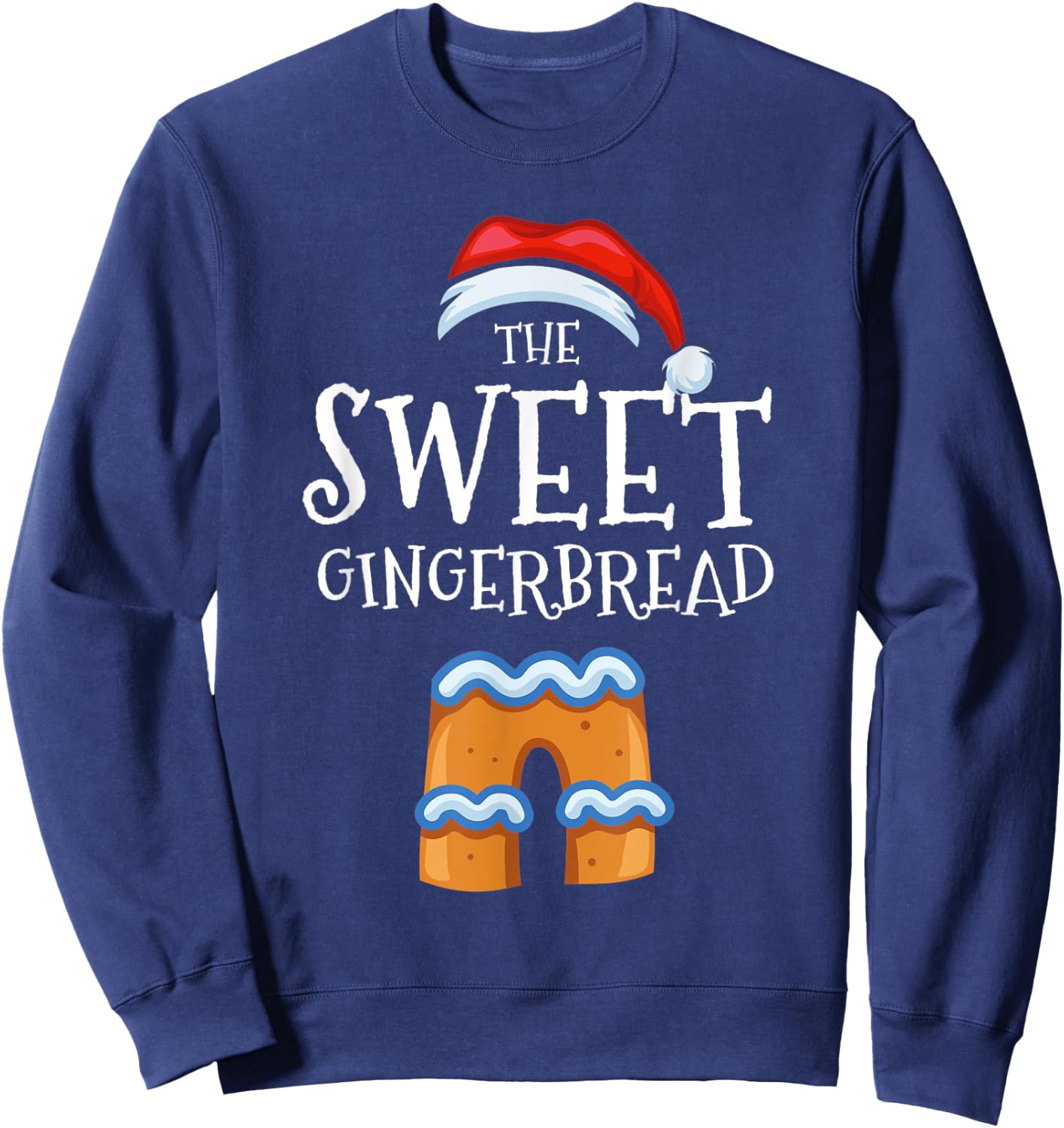 Sweet Gingerbread Family Matching Group Christmas Gift Sweatshirt - Sweatshirt | Navy