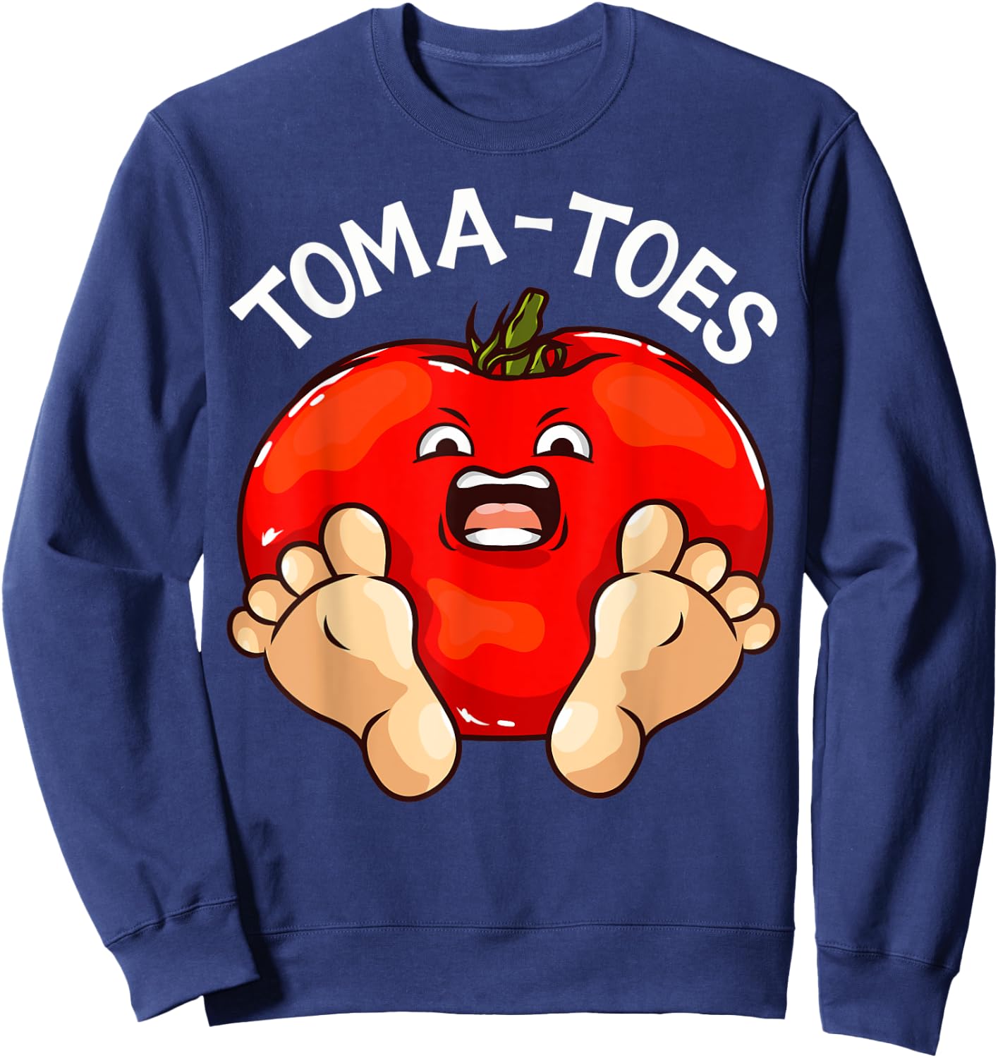Toma-Toes Funny Tomato Love Growing Tomatoes Sweatshirt - Sweatshirt | Navy