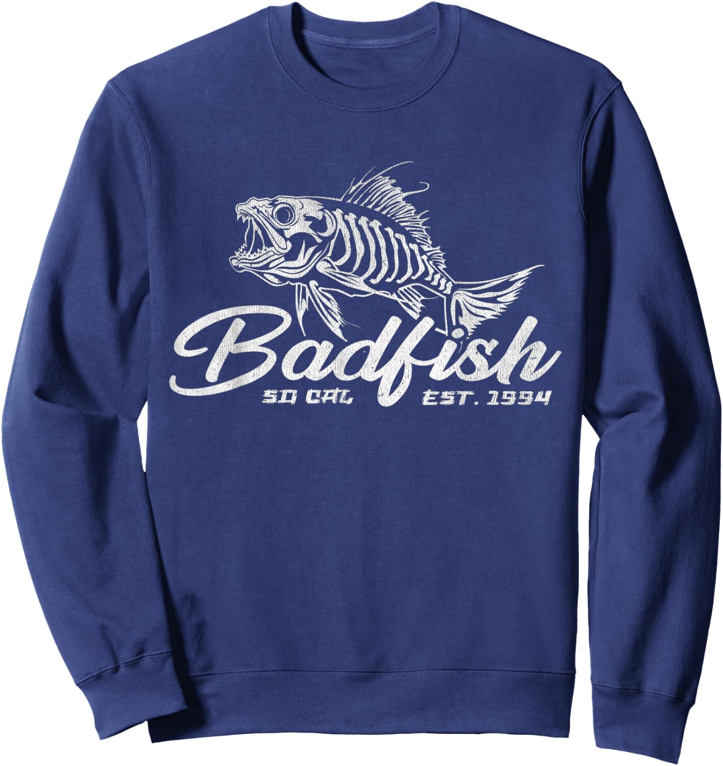 Badfish Classic Arts Funny Animal Musicians Apparel Lovers Sweatshirt - Sweatshirt | Navy