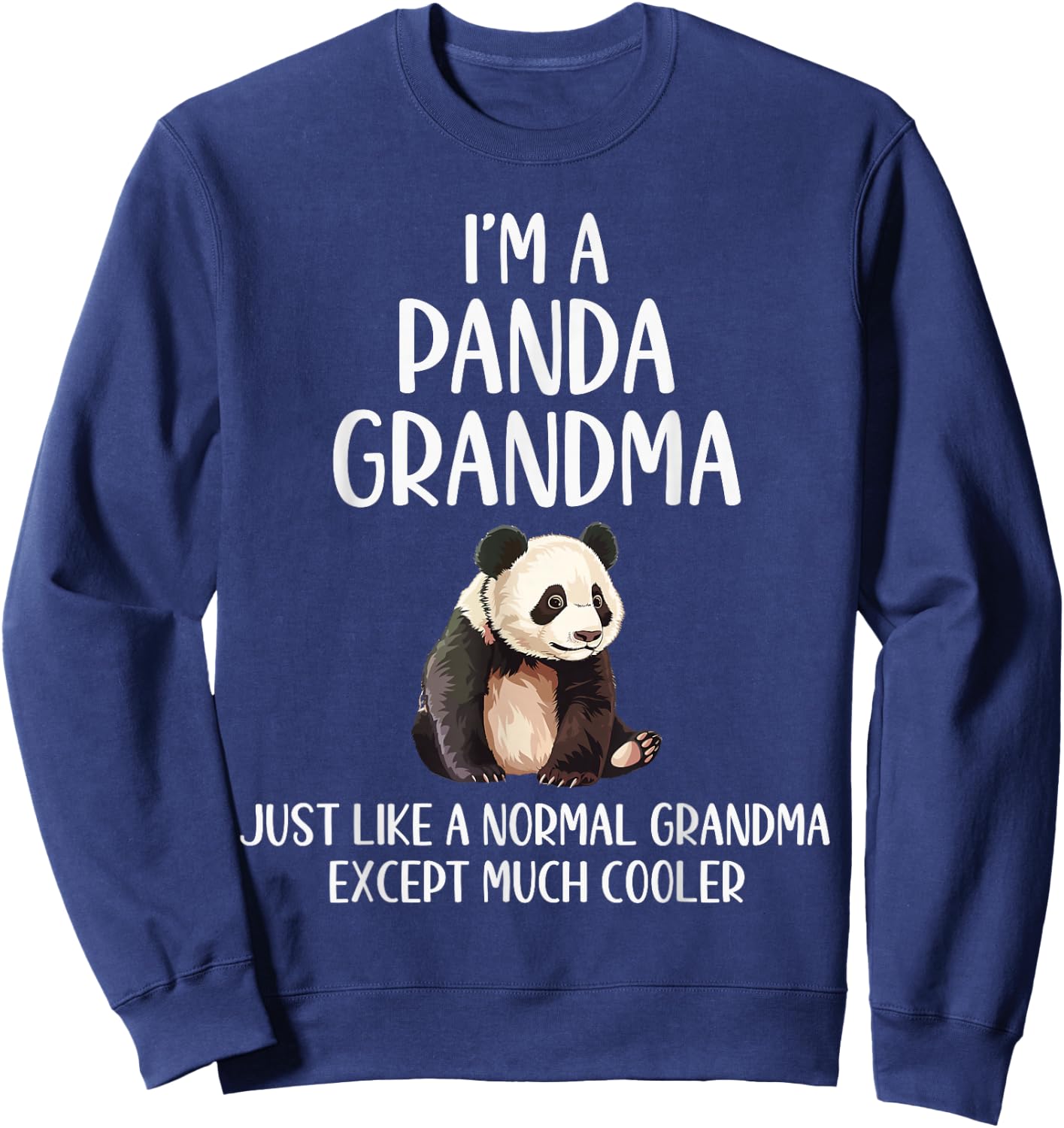 Panda Grandma Definition Funny Animals Lover Mothers Day Sweatshirt - Sweatshirt | Navy
